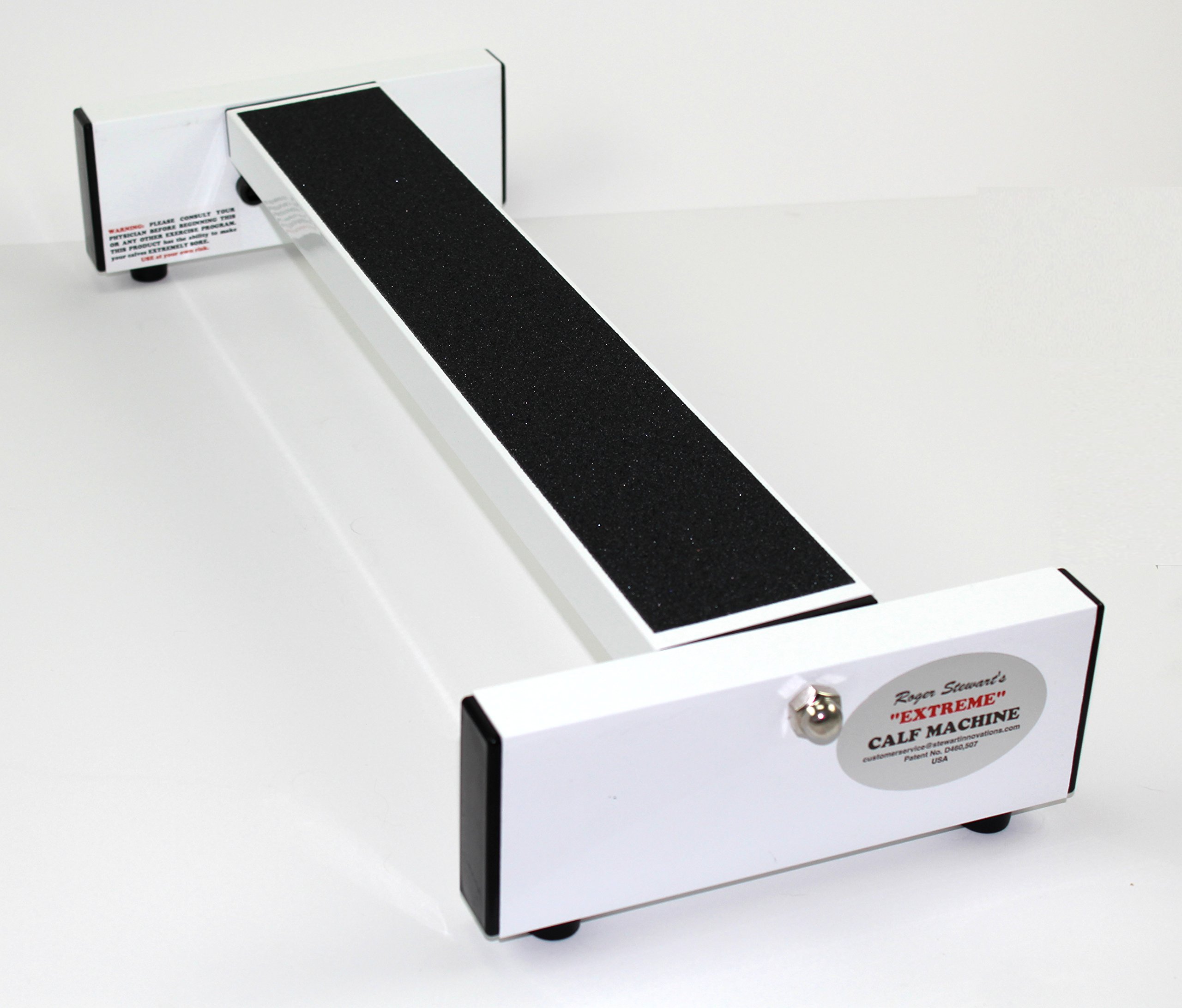Roger Stewart Extreme Calf Machine - White | Professional Calf Raise & Stretch Equipment for Home Gym | Perfect for Strength Training & Leg Workouts