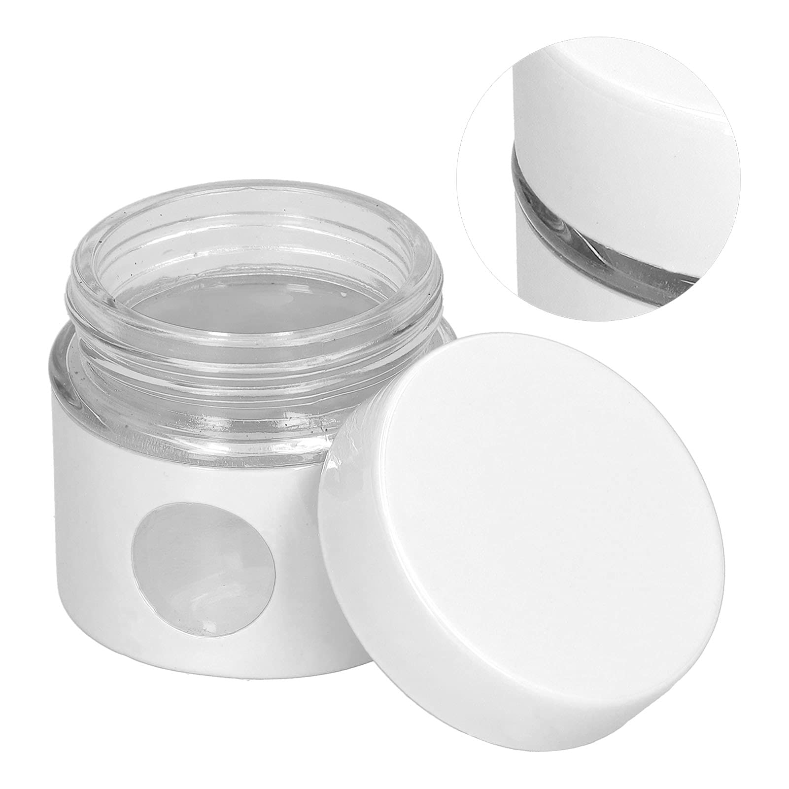 Stainless Steel Seasoning Jar with Lid - Airtight Spice Storage Container for Kitchen, Pantry & Travel - Perfect for Salt, Pepper, Herbs & Dry Ingredients (White)