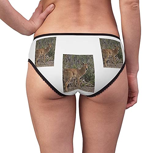 Puku Antelope Women's Cotton Briefs - Funny Animal Print Underwear for Women | Comfortable Daily Wear & Unique Gift Idea