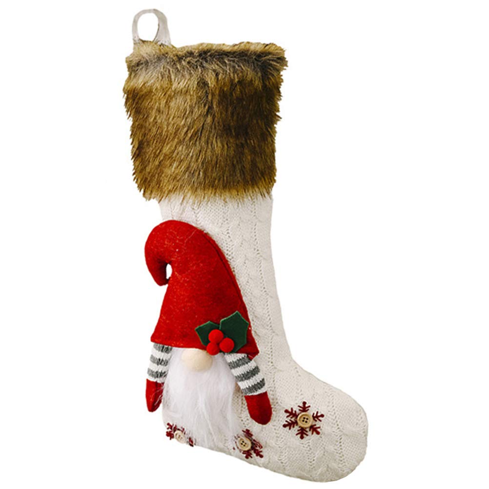 FUNZZY Christmas Gnome Doll Socks - Creative Holiday Gift Stocking Stuffers, Candy Bags & Xmas Tree Hanging Ornaments (Random Style) - Perfect for Christmas Decorations, Party Favors & Festive Home Decor