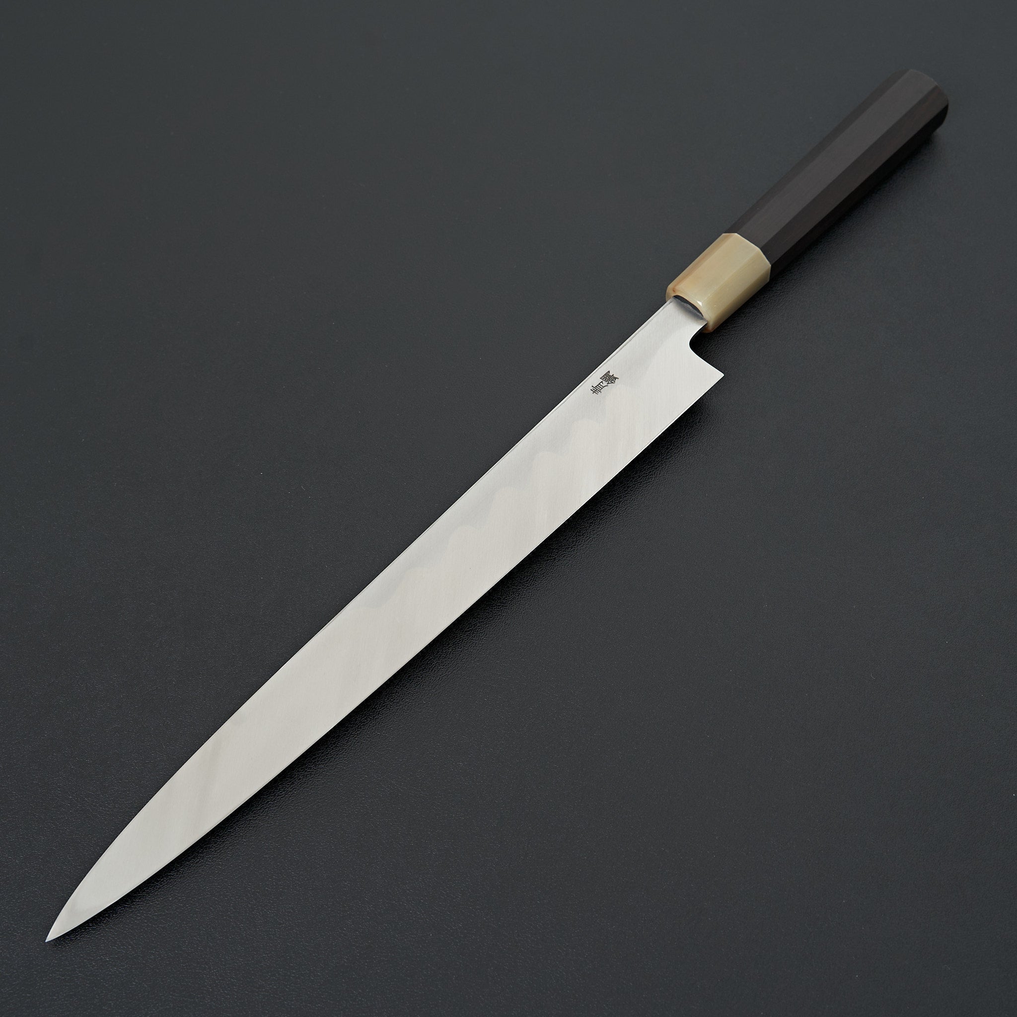 Hitohira Kikuchiyo Manzo Blue #2 Yanagiba 300mm Japanese Sushi Knife with Ebony Handle & Saya - Perfect for Sushi Chefs & Japanese Cuisine Enthusiasts