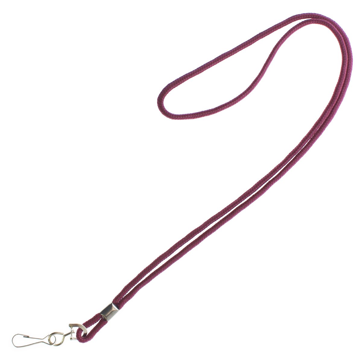 Premium ID Badge Holder Lanyards - 10 Pack with Metal Hook for Work & Events (Maroon)