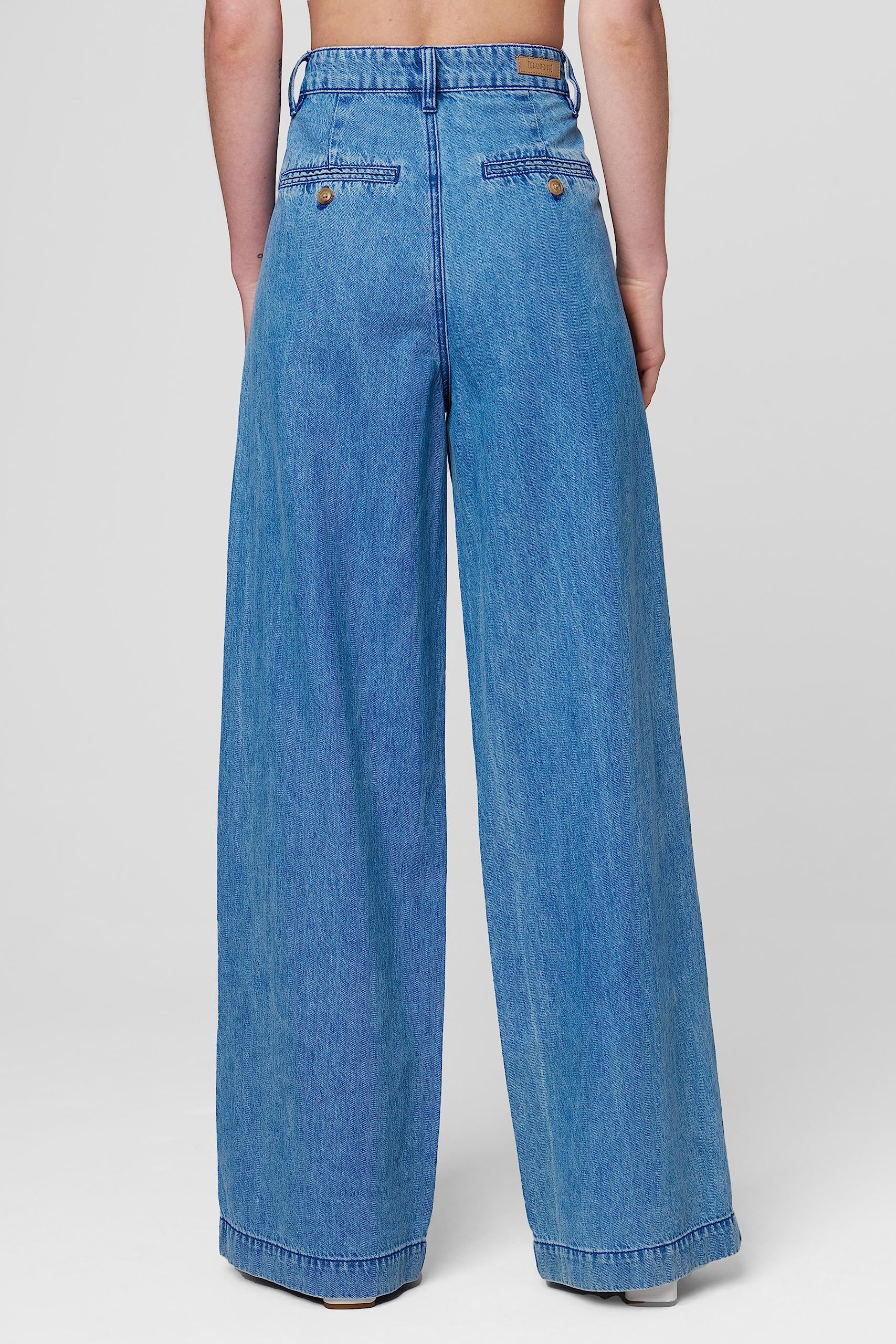 BLANKNYC Women's Pleated Denim Jeans - High Waisted Comfortable Trousers for Work, Casual & Night Out | Stylish Luxury Denim Pants