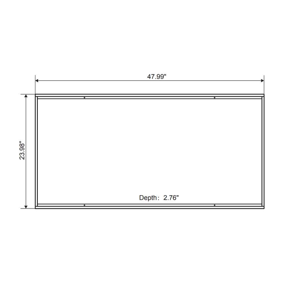 2x4 LED Surface Mount Troffer Light Kit - 40W 5000K Daylight White - Commercial & Office Lighting - Energy Efficient Flat Panel Ceiling Lights for Schools, Hospitals, and Retail Spaces