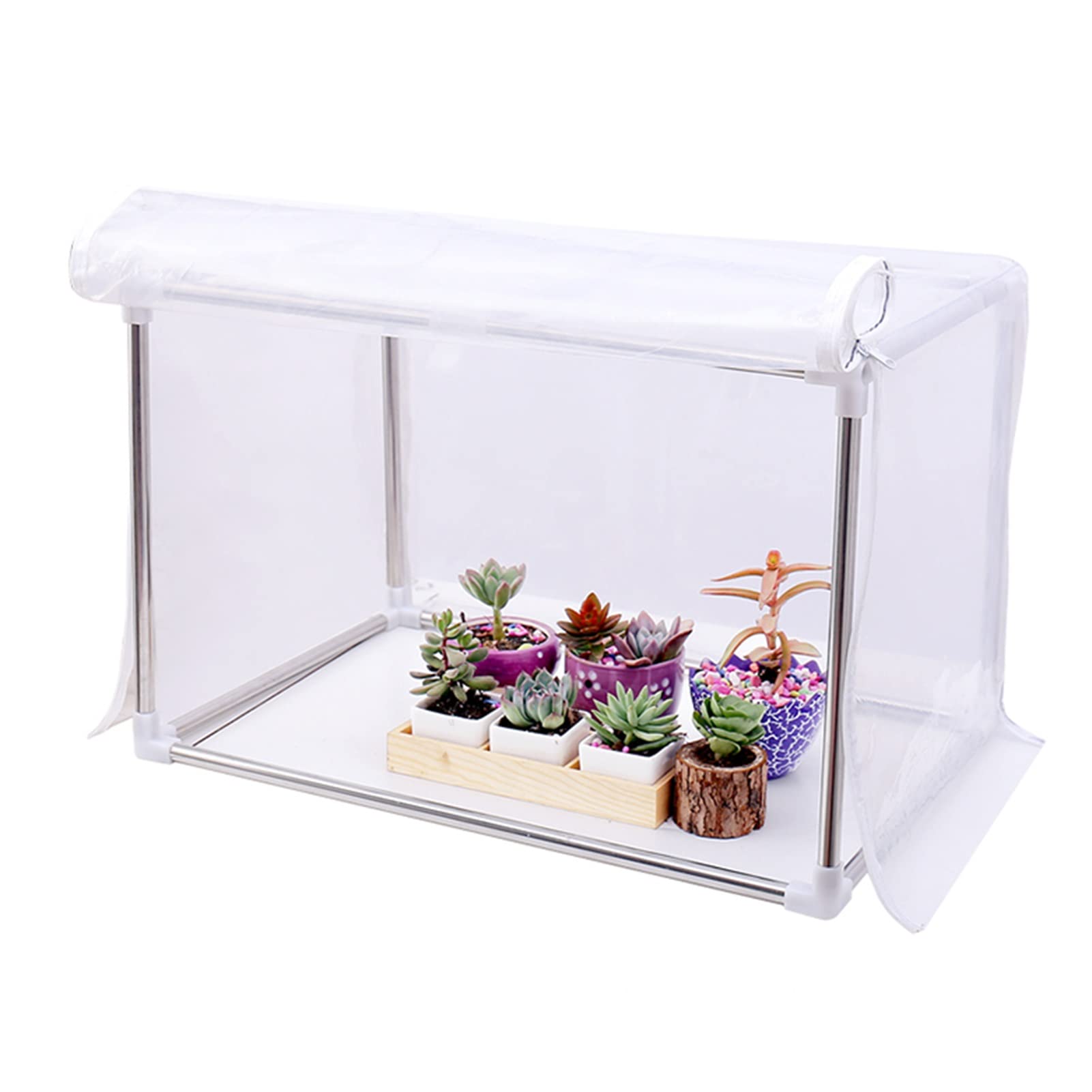 Pop Up Greenhouse for Outdoor Gardening - Foldable Plant Cover with Zipper Door & Windows | PVC Greenhouse Shelter for Seedlings, Flowers, Plants | Perfect for Backyard, Patio & Balcony Gardening