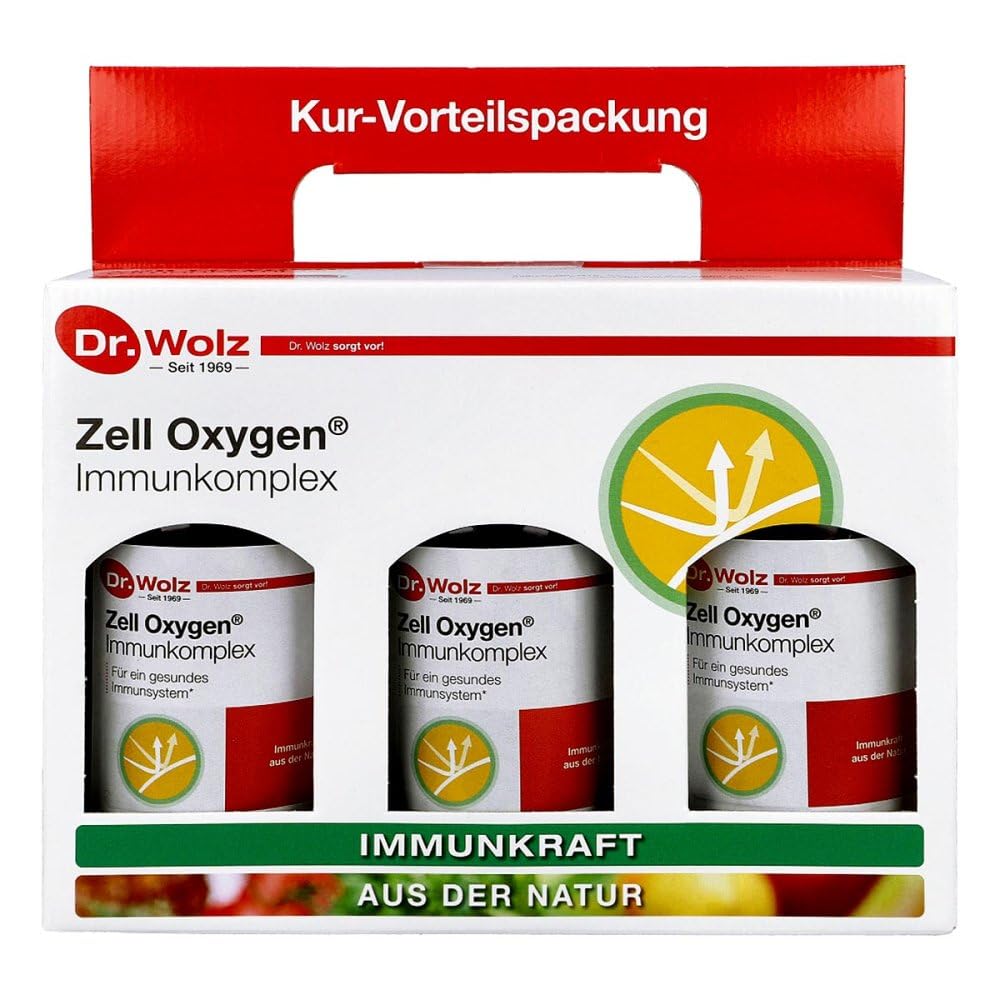 ZELL OXYGEN Immune Complex Liquid Supplement - 3X250ml Bottles - Boosts Immunity & Energy - Perfect for Daily Wellness & Cold Season Support