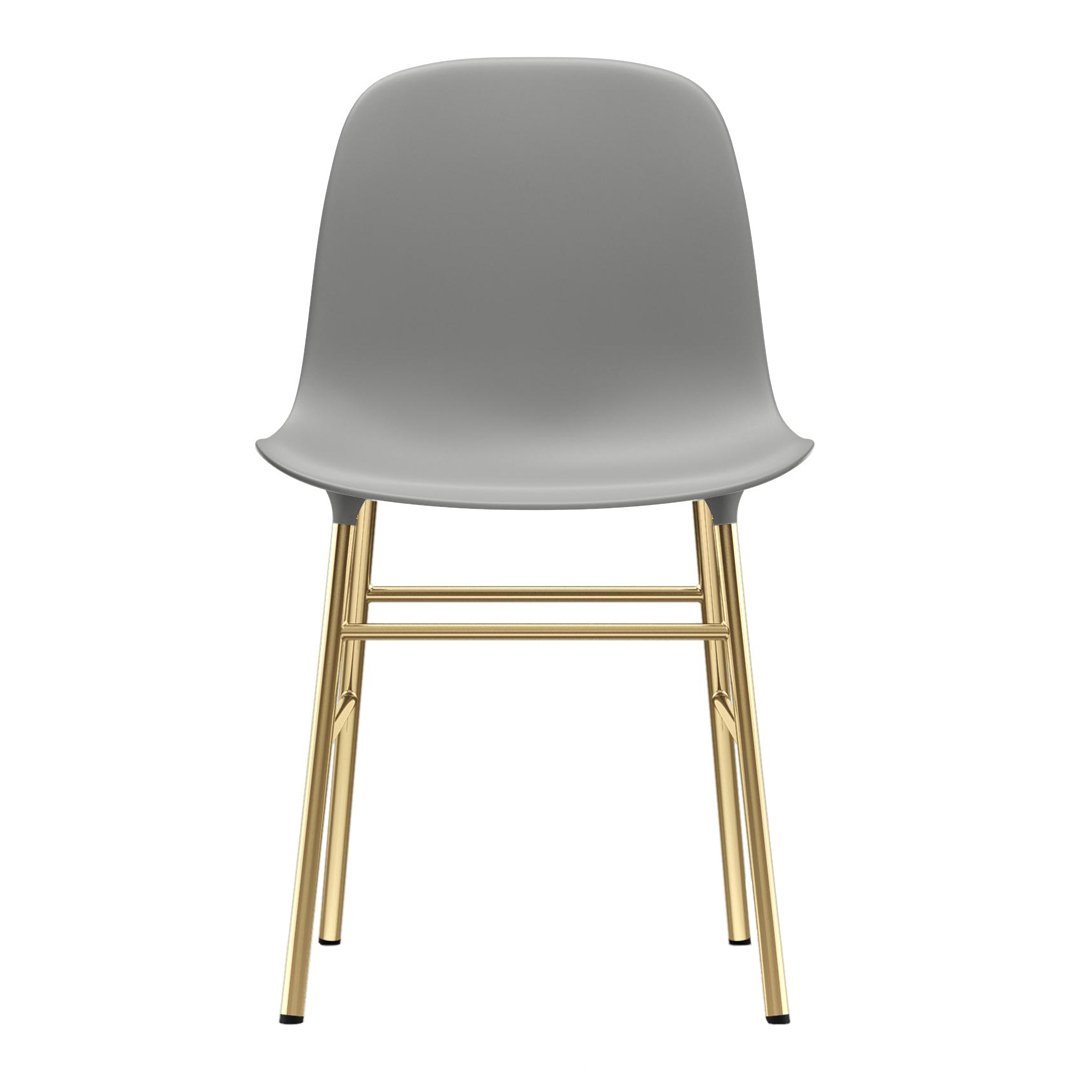 Modern Form Chair with Sturdy Metal Legs - Ergonomic Design for Home, Office & Dining Room Comfort