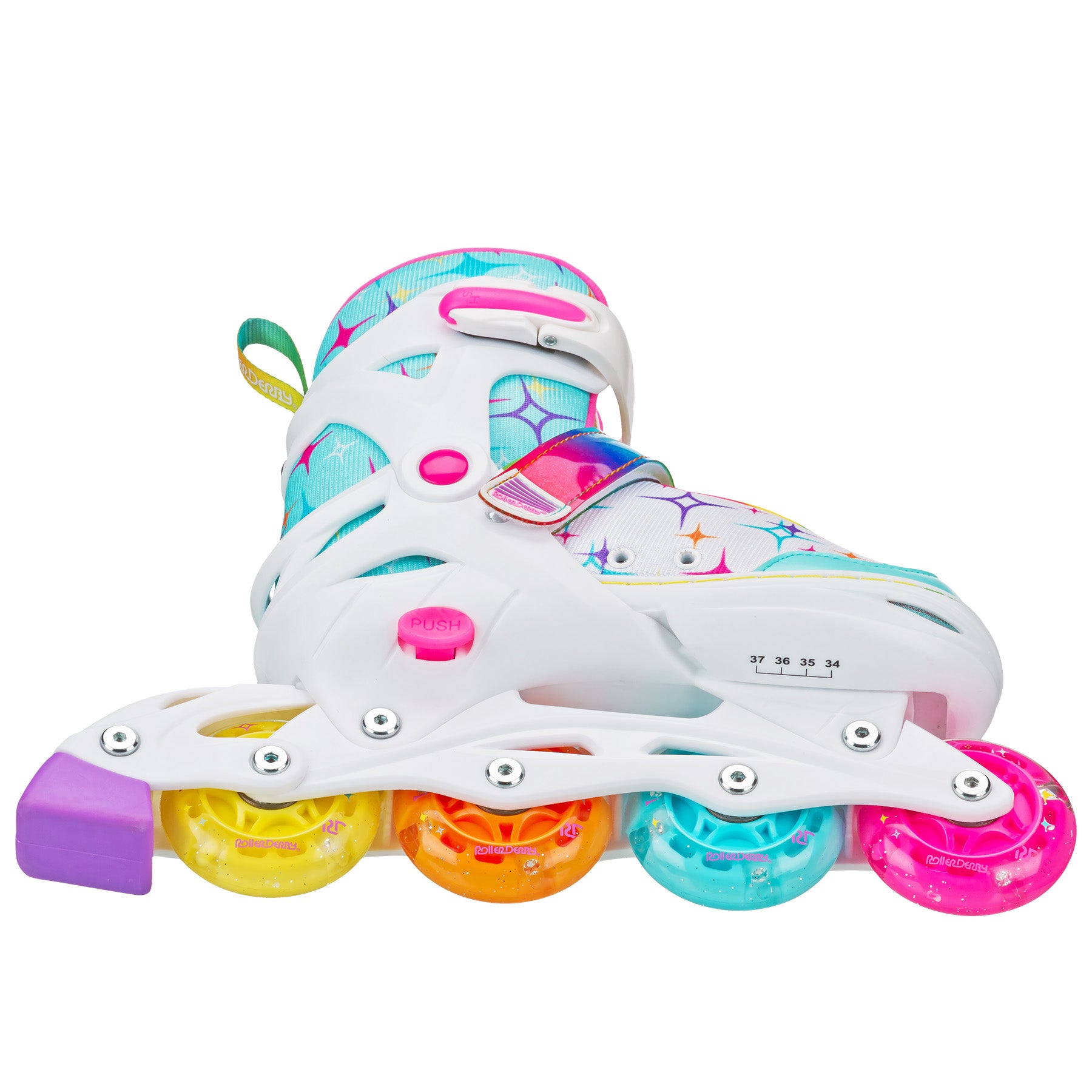 Stryde Adjustable Light-Up Inline Skates for Girls - Perfect for Outdoor Fun, Birthday Gifts & Roller Skating Rinks