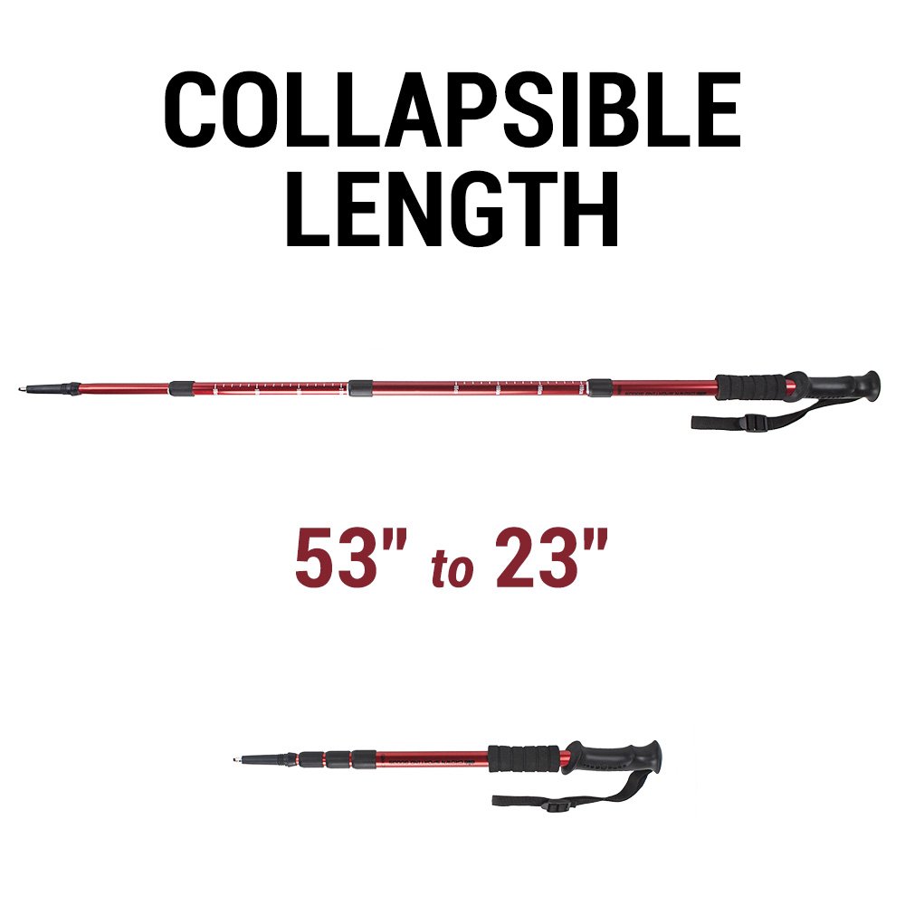 Shock-Resistant Adjustable Trekking Pole for Hiking & Travel - 43