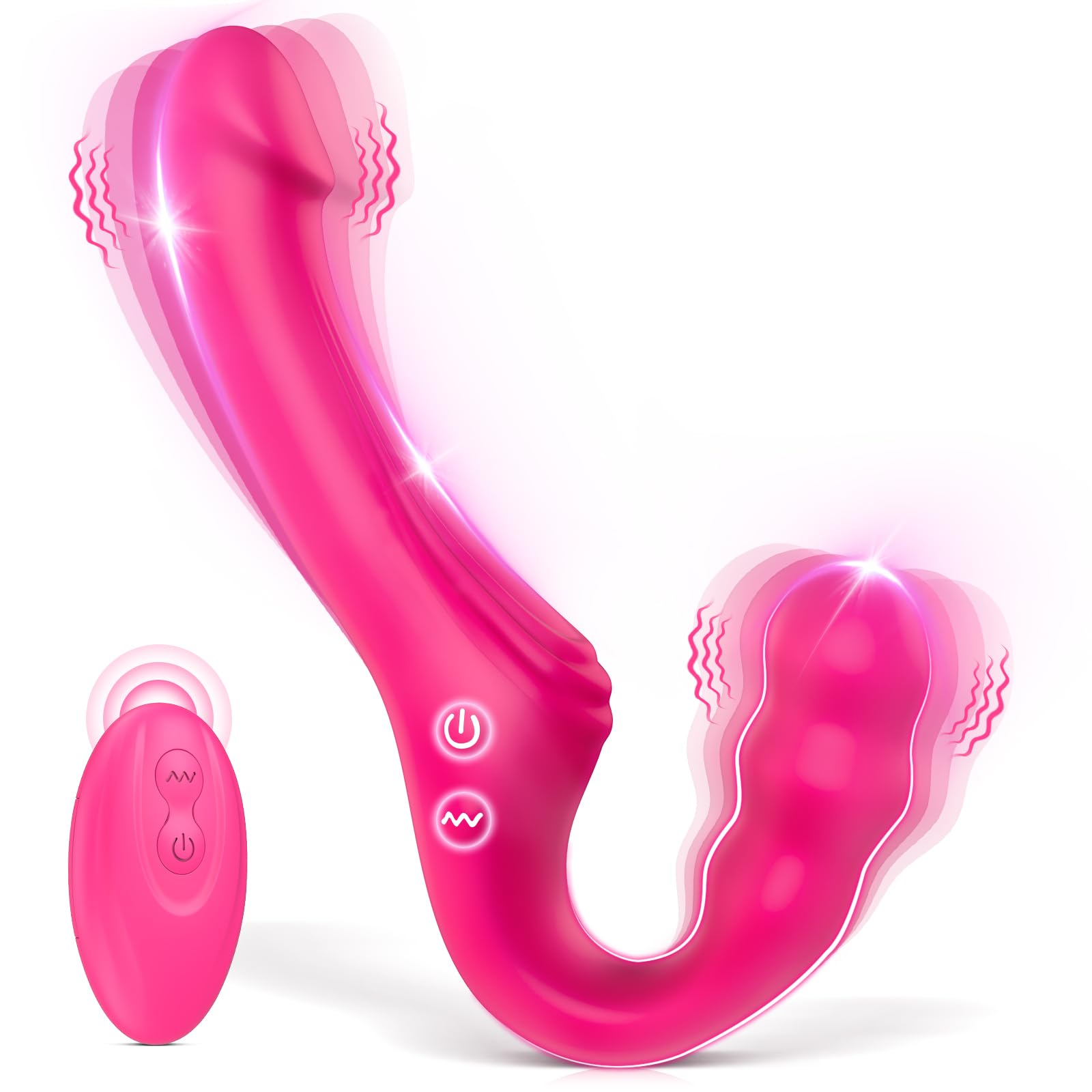Premium Realistic Strapless Strap-On Dildo for Women - Remote Control Vibrator with 10 Powerful Modes for G-Spot & Clitoral Stimulation, Couples Play & Anal Sex | Perfect for Lesbian Couples, Role Play & Spicing Up Your Intimate Life