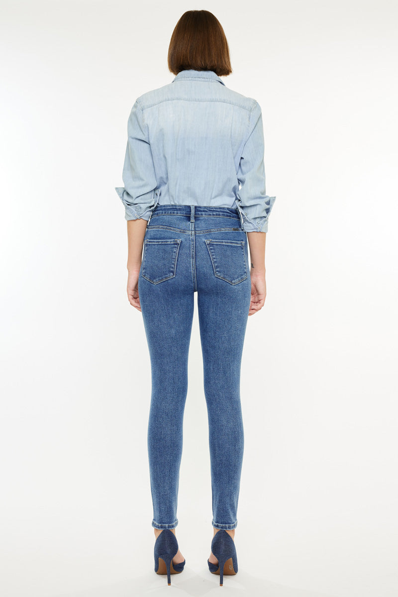 Bev Essentials High Rise Ankle Skinny Jeans for Women - Stretch Denim Pants, Slim Fit, Comfortable & Trendy - Perfect for Casual Outfits, Workwear & Night Out