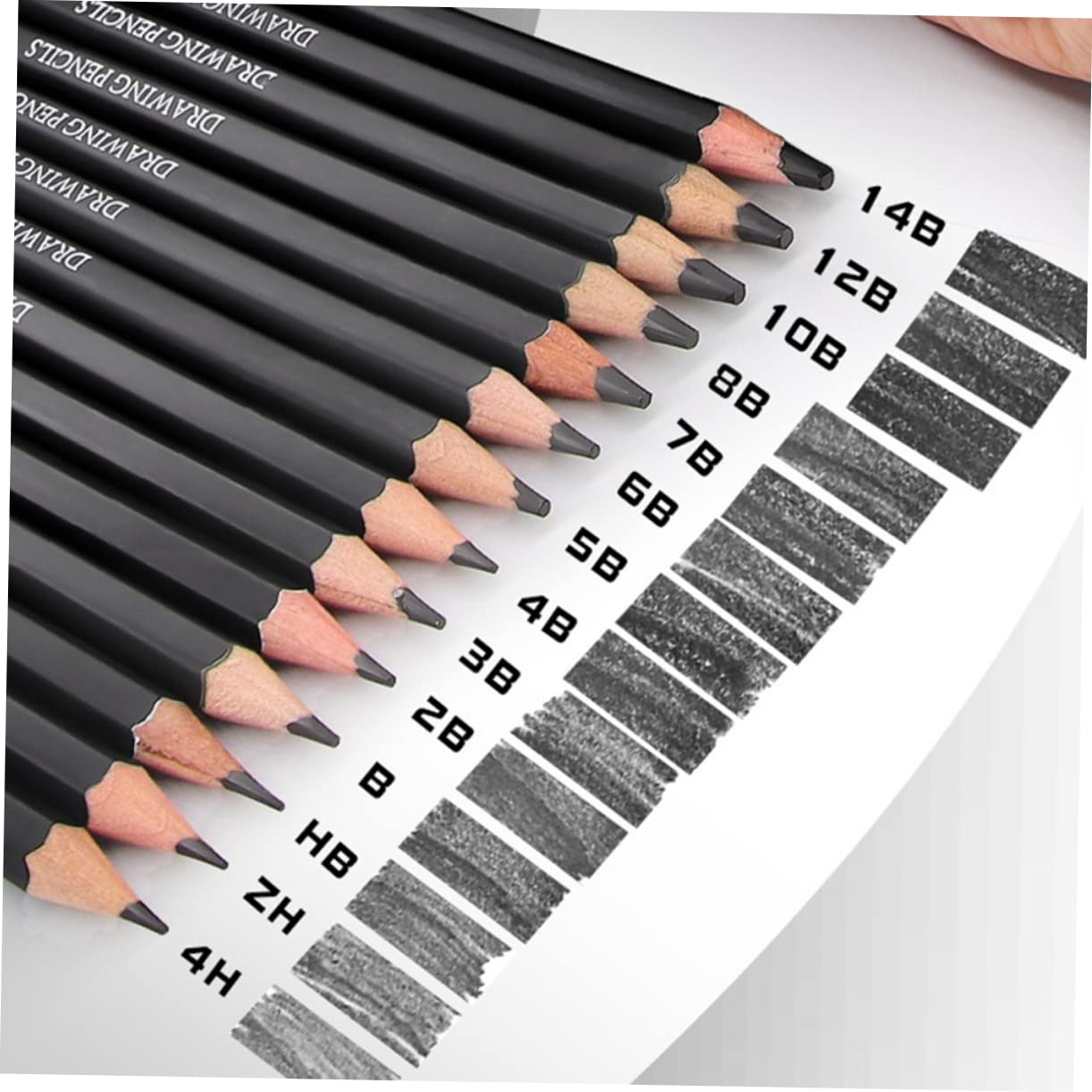 TEHAUX 14-Piece Professional Drawing Pencils Set (4H-14B Grades) - Smooth Sketching Pencils for Artists, Students & Beginners - Perfect for Sketching, Shading, Artwork & School Projects