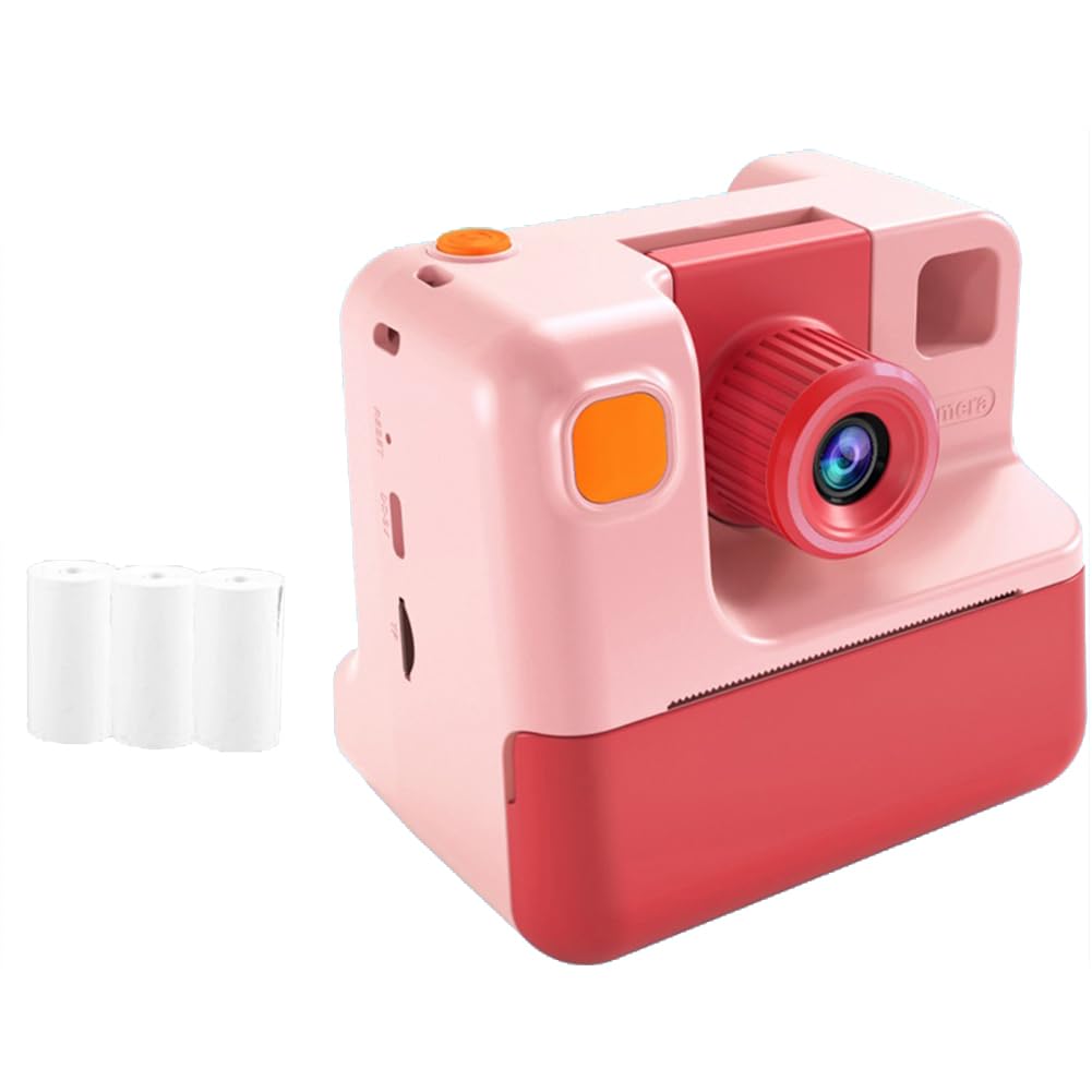 Rordigo Kids Instant Print Camera - 1080P HD Digital Camera with Photo Paper, Fun & Easy-to-Use Toy Camera for Boys & Girls - Perfect Birthday & Christmas Gift (Pink) - Capture Memories at Parties, Travel & Family Events