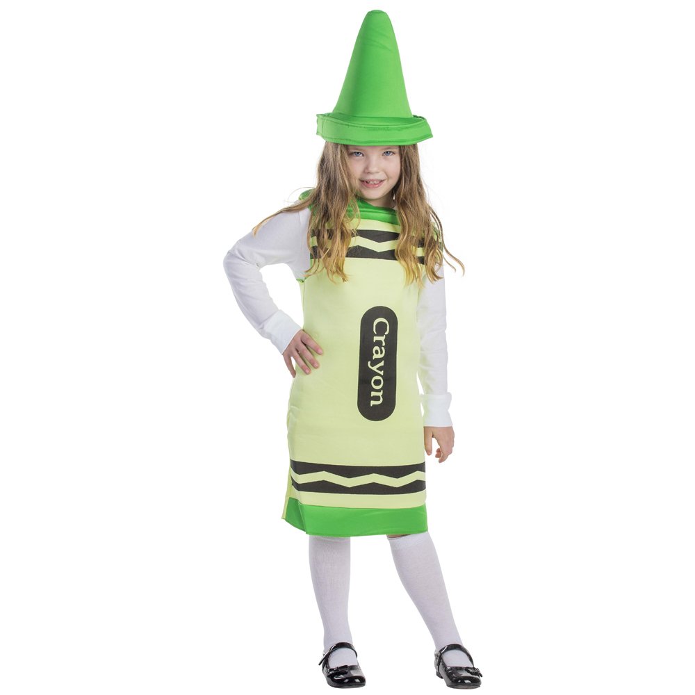 Green Crayon Costume for Kids & Adults - Fun Dress Up Outfit for Halloween, Cosplay & Themed Parties | American Made