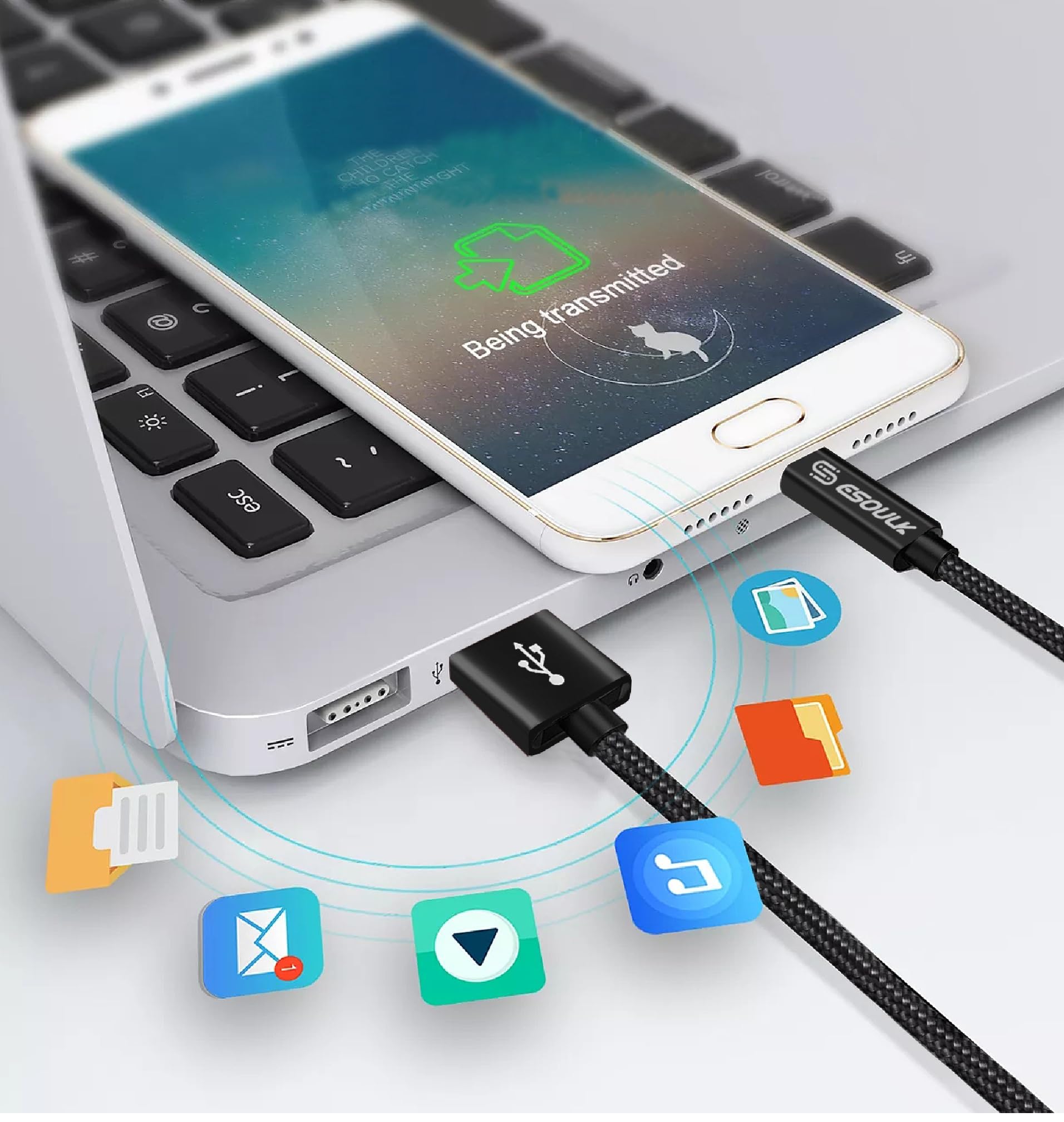 Fast Charging USB 3.1 Type C to USB A Cable for Google Pixel 3a G020H / HTC Sargo - 3FT High-Speed Charger & Data Sync Cable - Perfect for Travel, Home & Office Use