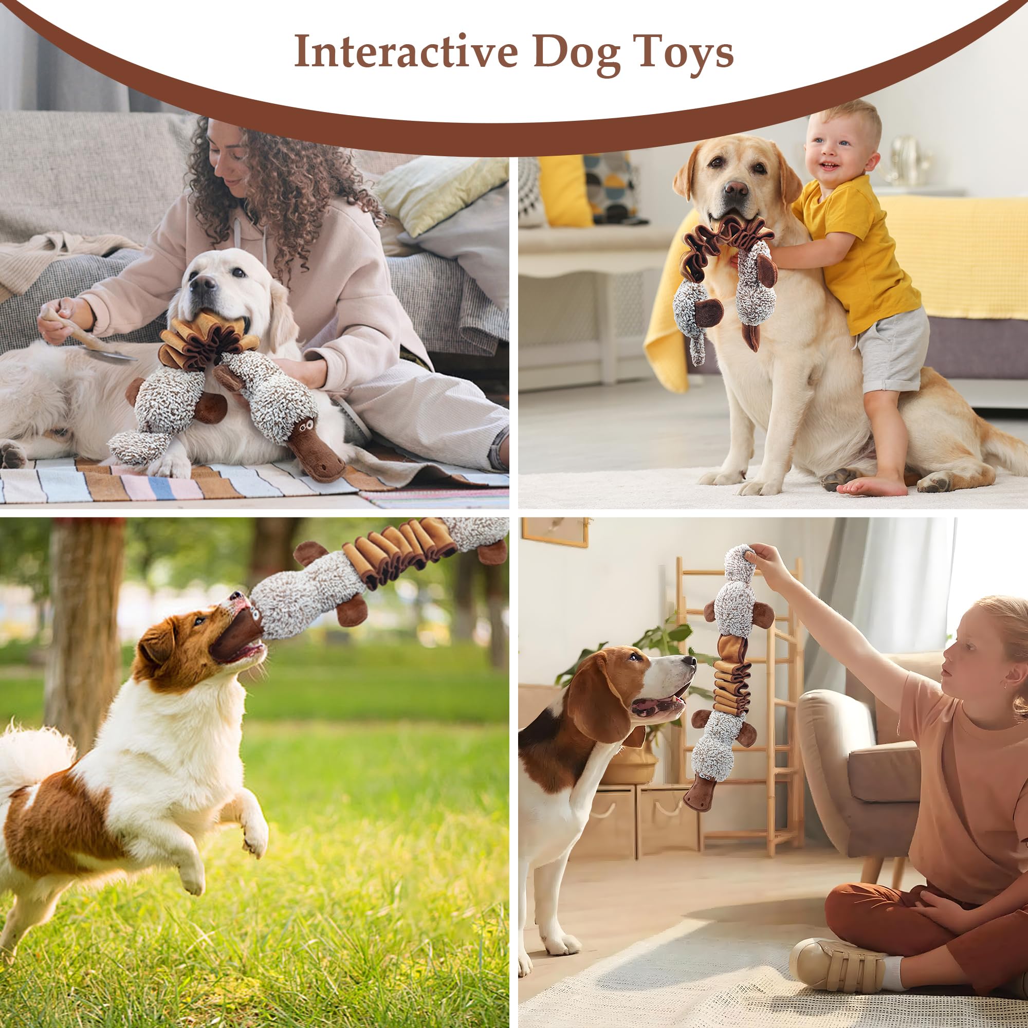 Durable Squeaky Dog Toys for Small, Medium & Large Dogs - Interactive Tug of War Puppy Chew Toys with Funny Platypus Design - Perfect for Playtime, Training & Bonding with Your Pet