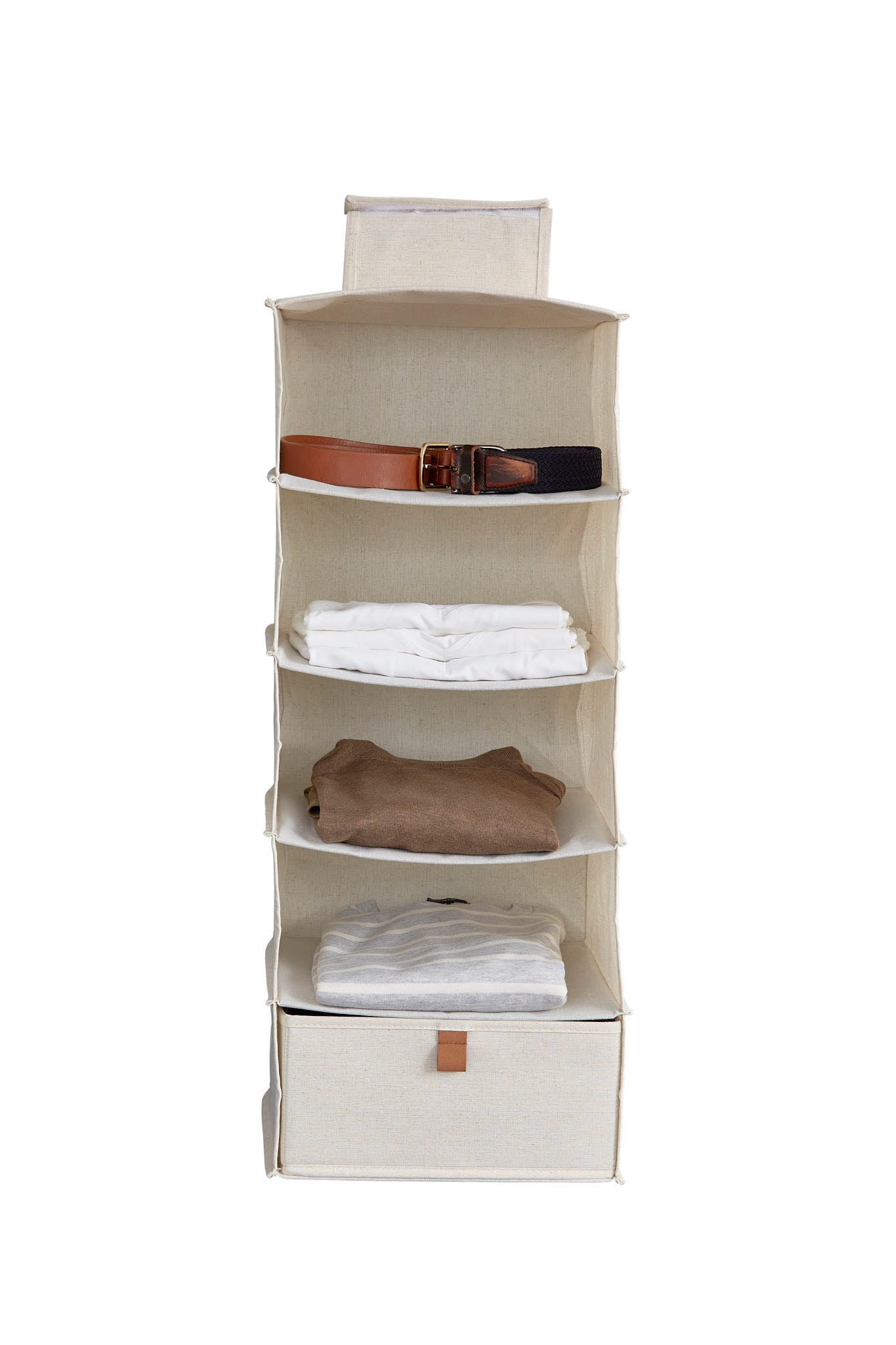 5-Pocket Hanging Organizer with Drawer - Space-Saving Closet & Wardrobe Storage for Clothes, Shoes & Accessories - Perfect for Bedroom, Dorm & Travel