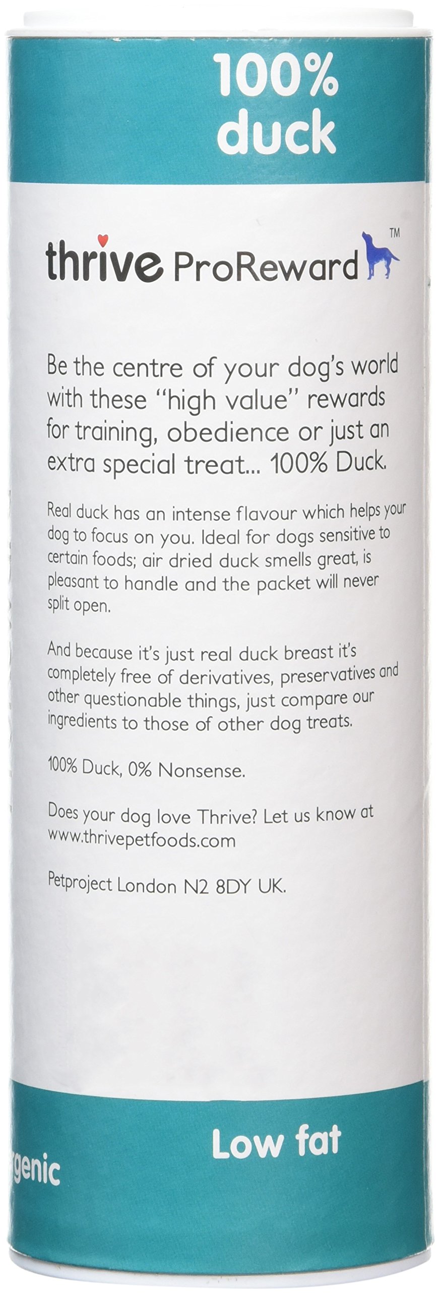 Premium ProReward 100% Natural Duck Dog Treats - 60g (Pack of 4) - High Protein Training Snacks for Small & Large Dogs - Perfect for Reward, Training & Dental Health