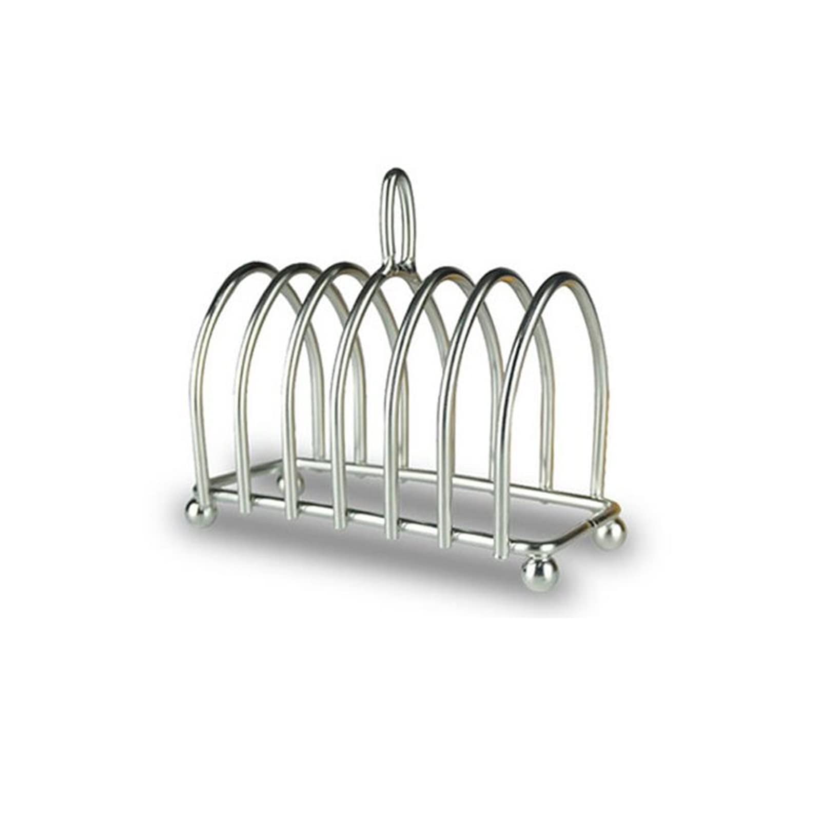Stainless Steel Toast Rack - 6 Slice Bread Holder for Restaurants & Home Kitchens | Durable Food Display Tool for Breakfast Buffets, Brunch Service & Bakery Presentation