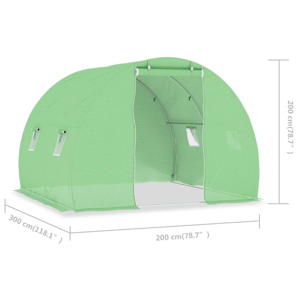 vidaXL Polyethylene Greenhouse 86.1 ft² - Heavy Duty Galvanized Steel Frame with 15x15