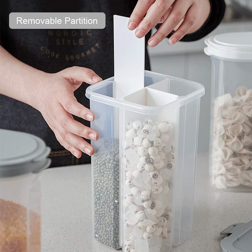 WINIAER 2.3L Airtight Food Storage Container for Cereal, Flour, Rice - Kitchen & Pantry Organization