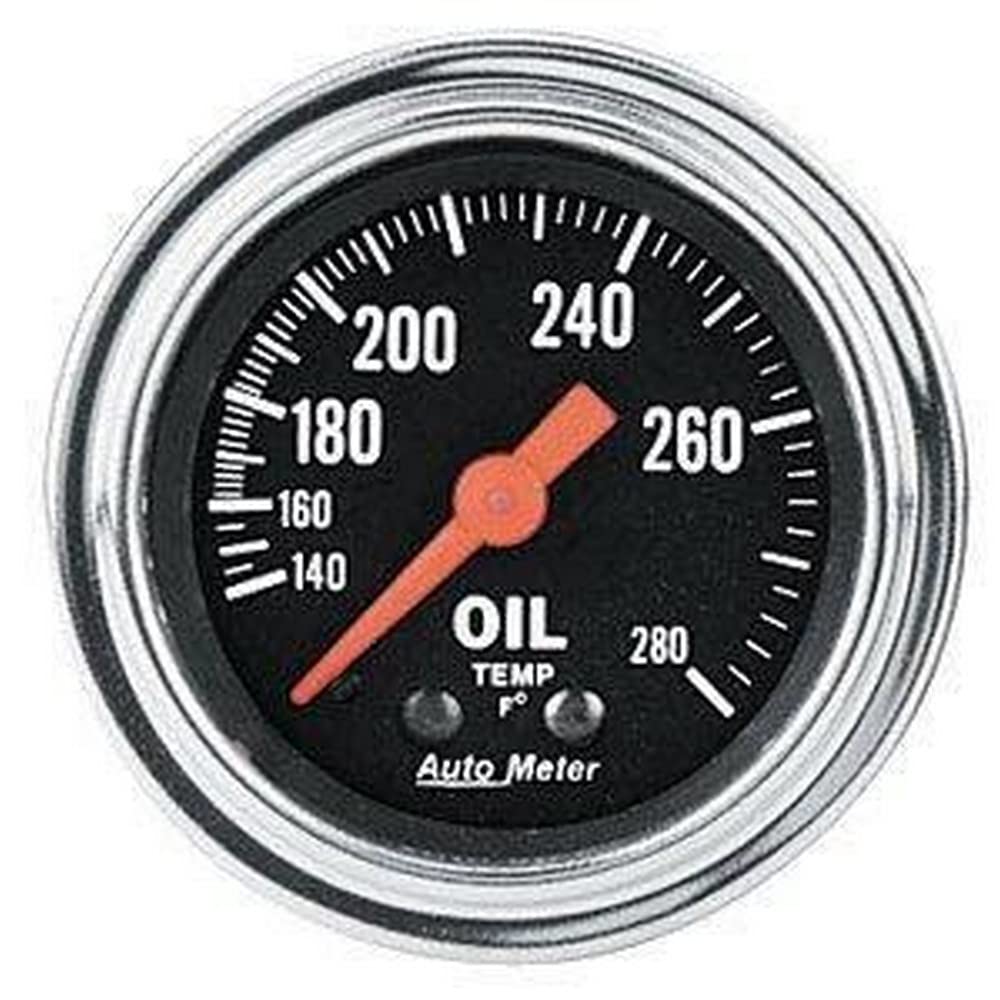 AUTO METER 2441 Traditional Chrome Mechanical Oil Temperature Gauge - 2-1/16
