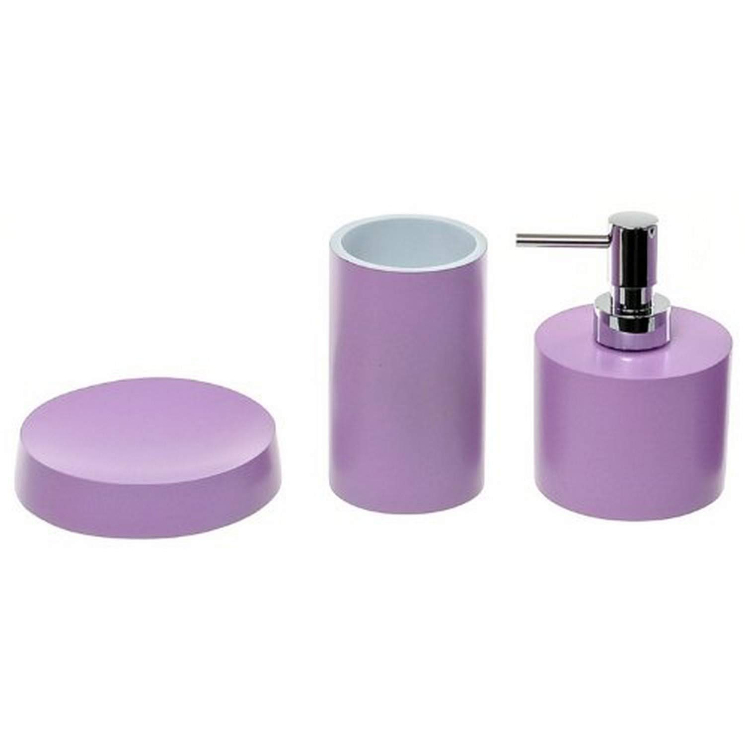 Gedy YU281-79 Yucca Bathroom Vanity with Short Dispenser in Lilac - Perfect for Small Bathrooms, Powder Rooms & Apartment Spaces