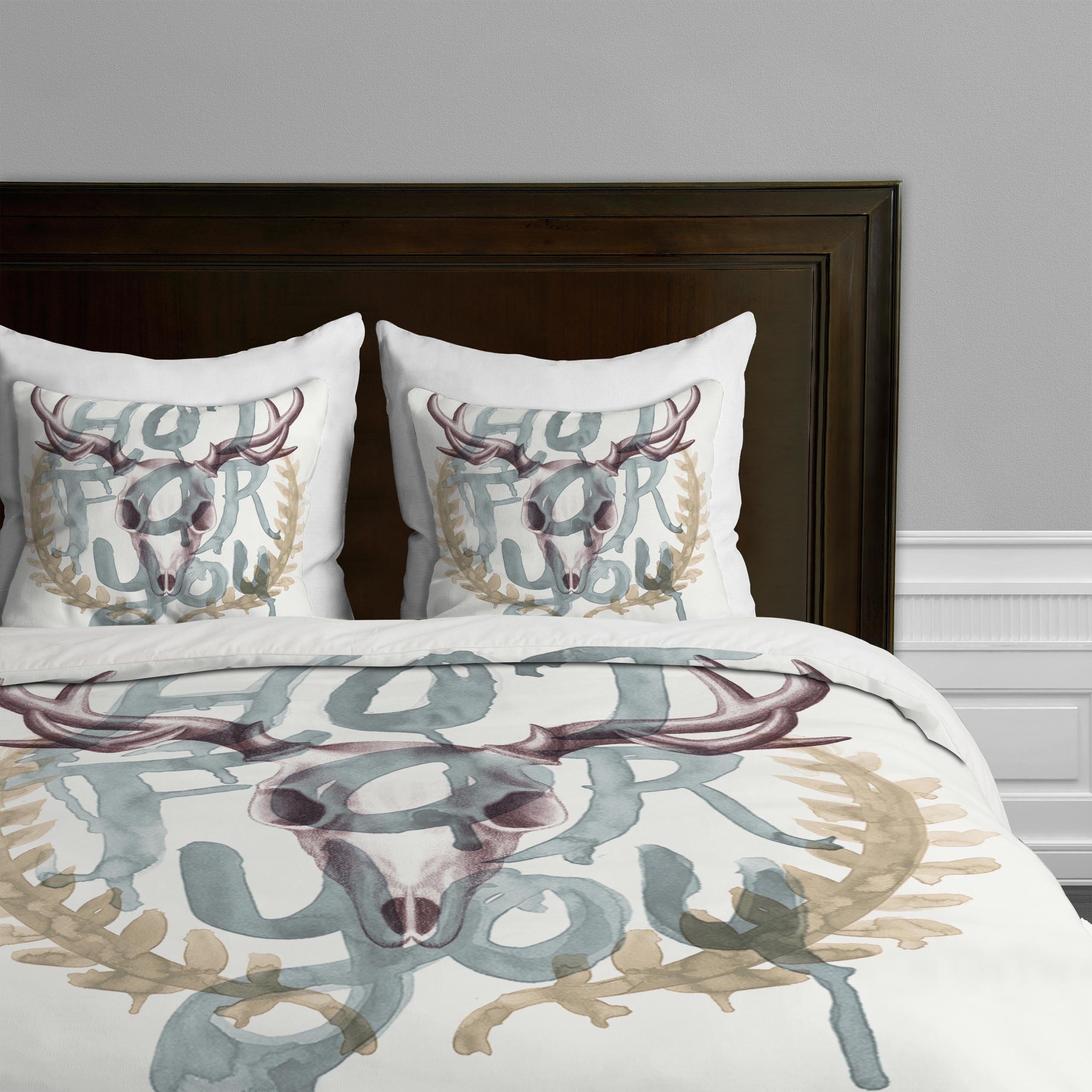 Deny Designs Wesley Bird Hot For You Duvet Cover Queen Size - Vibrant Tropical Bird Print Bedding Set for Modern Bedroom Decor - Perfect for Guest Rooms, Master Bedrooms & Bohemian Style Homes