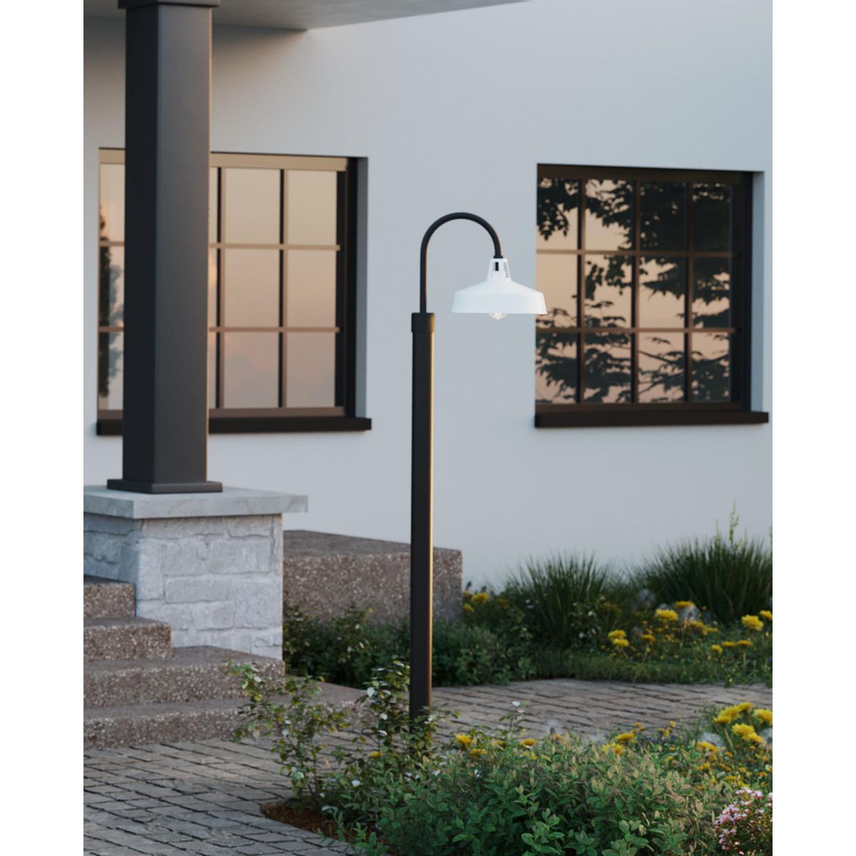 Cedar Springs Collection Outdoor Wall Lantern - Black One Light Post Mount for Porch, Garden, and Patio Lighting | Weather-Resistant & Durable Design