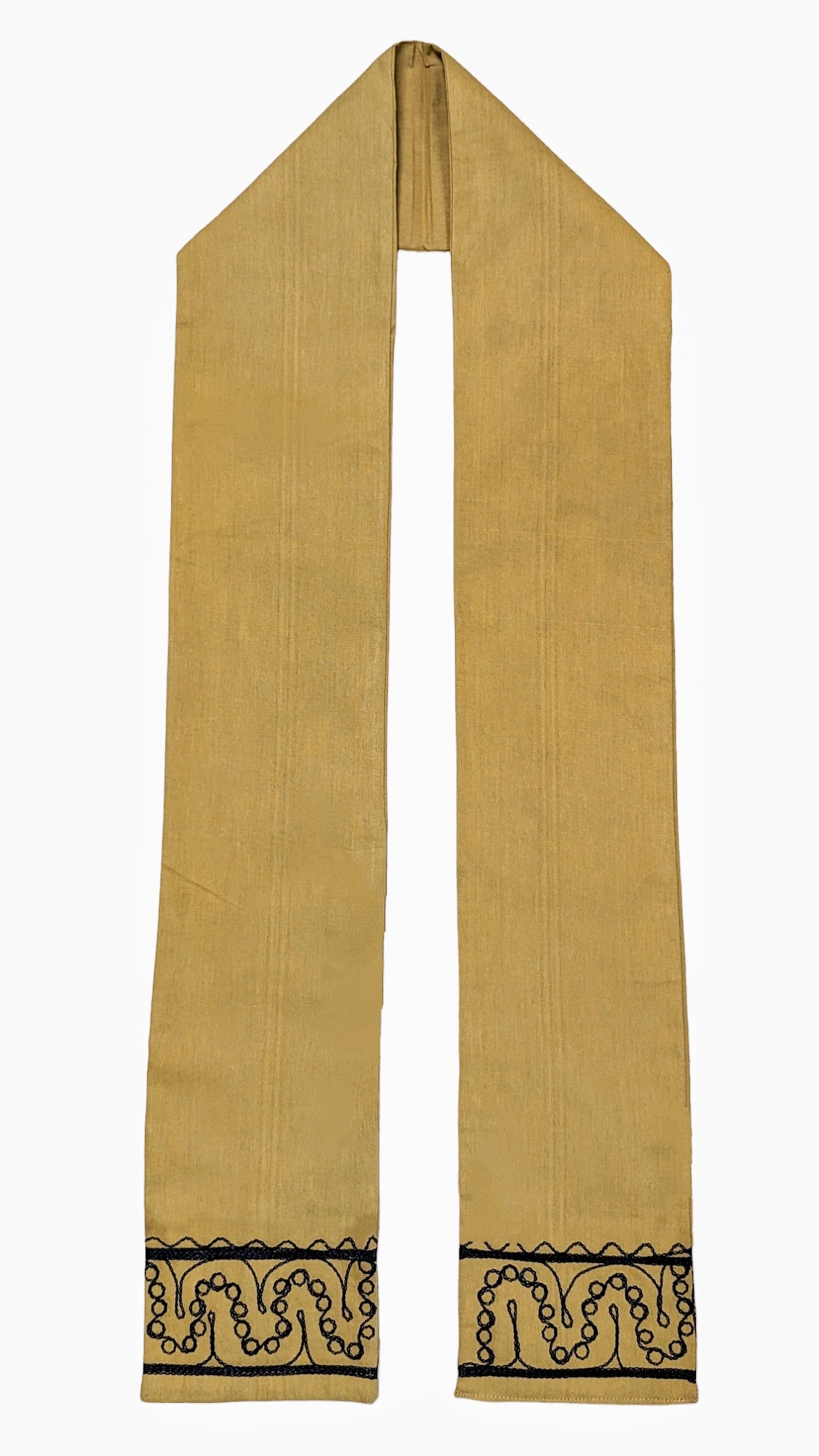 Dupsie's Zuri Gold Essence Black Embroidered African Sash - Traditional Waist Wrap for Women, Perfect for Weddings, Cultural Events & African Fashion Shows (DPDM301S)