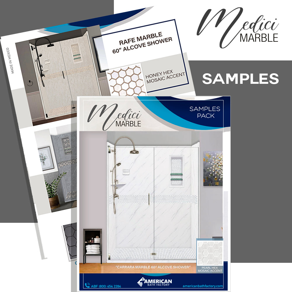 Medici MARBLE Sample Pack - Premium Natural Stone Tiles for Home & Commercial Use - Perfect for Kitchen Backsplash, Bathroom Walls, and Flooring