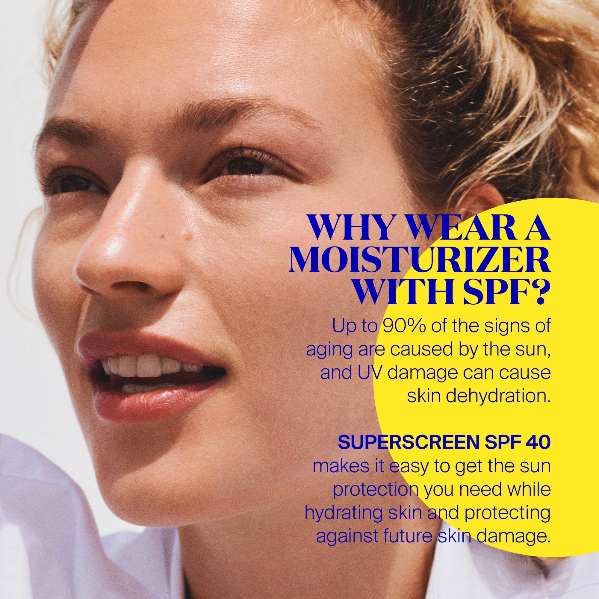 Supergoop! Superscreen Daily Moisturizer with SPF 40 PA+++ | 1.7 fl oz Hydrating Sunscreen | Broad Spectrum UV Protection | Blue Light & Pollution Defense | Perfect for Work, Travel & Outdoor Activities