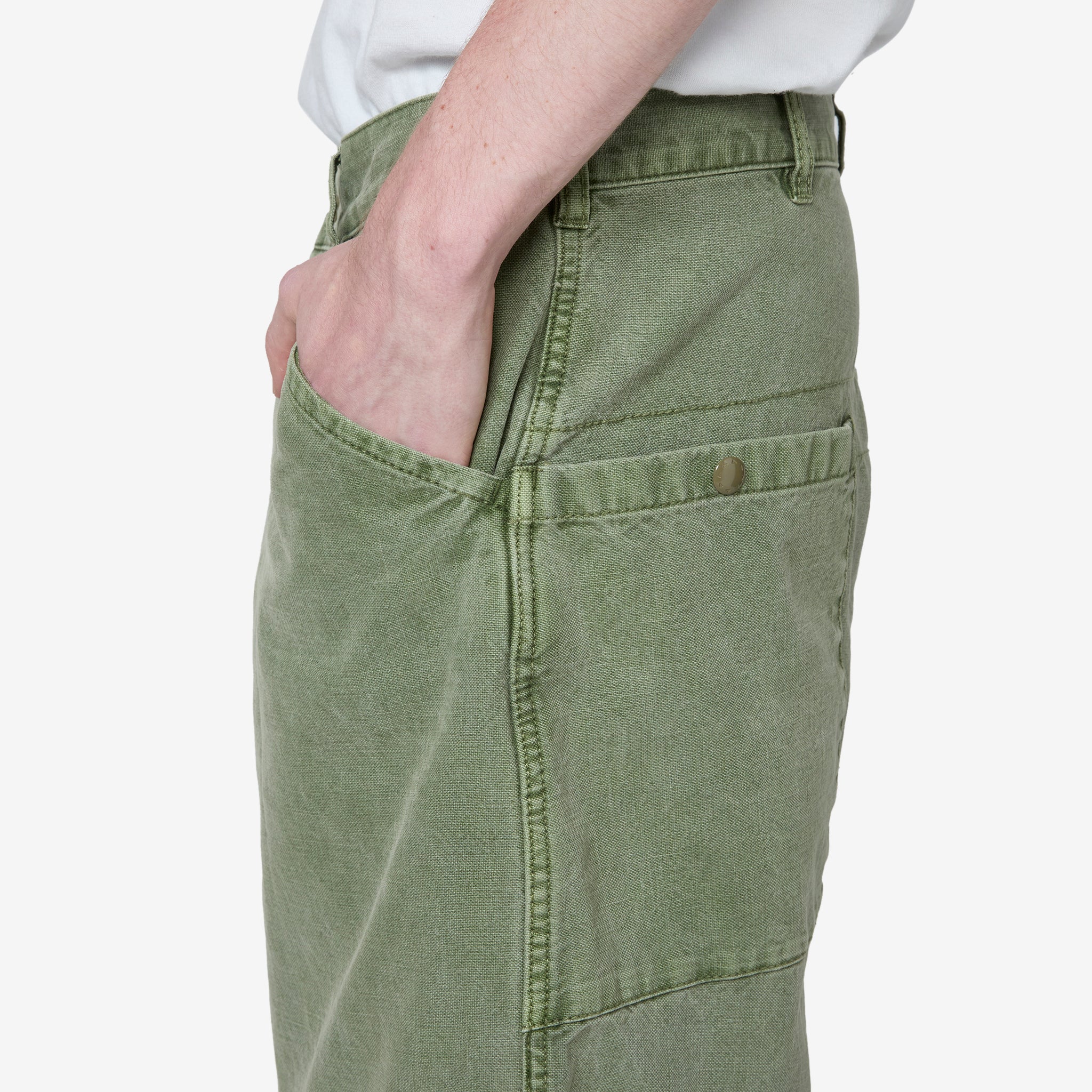 Minimalist Salathe Pants for Women - Olive Green High Waisted Wide Leg Trousers | Comfortable & Stylish for Work, Travel & Casual Outfits