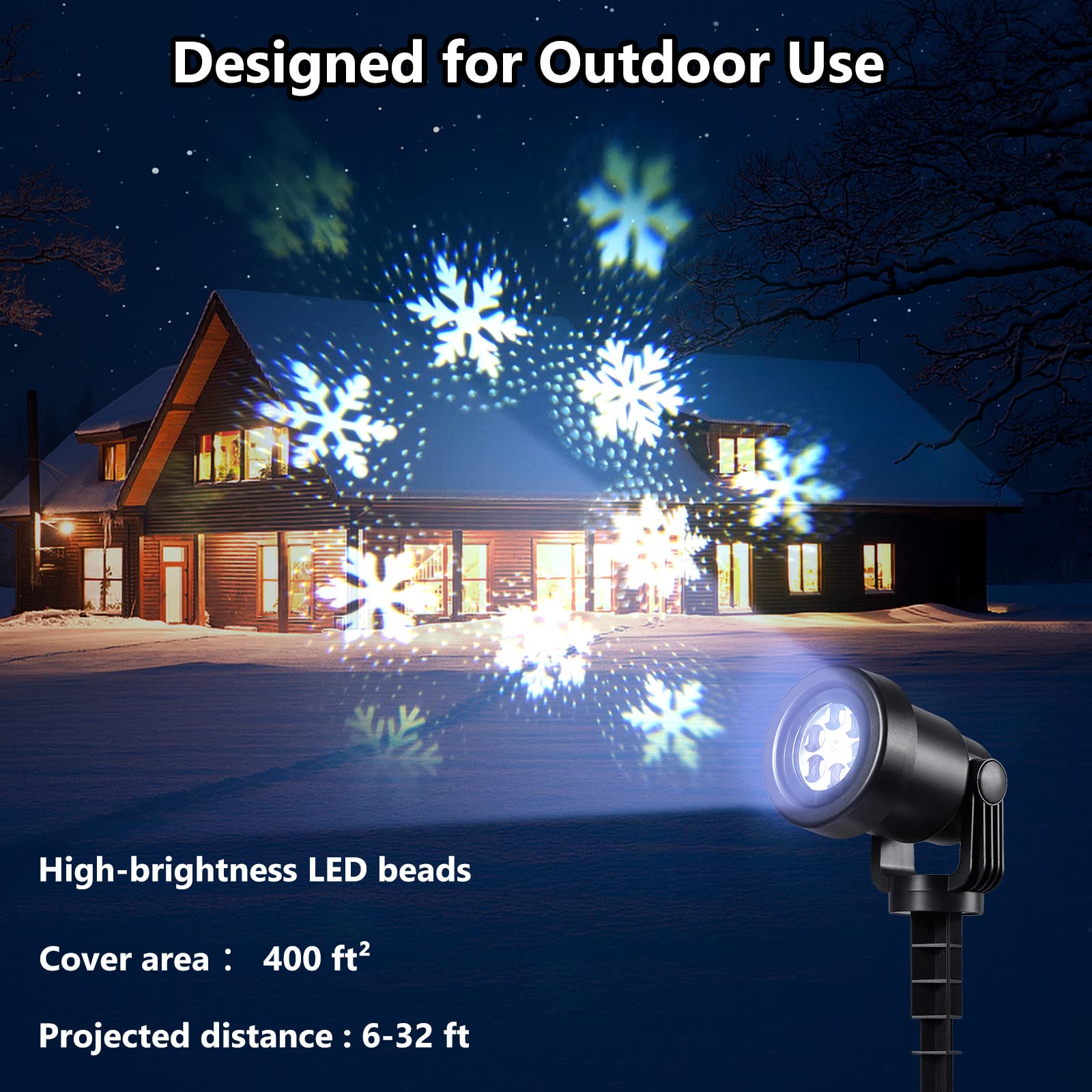 Best Outdoor Christmas Projector Lights - Holiday Decoration for Yard, House, and Garden - Perfect for Christmas, Halloween, and Party Decorations