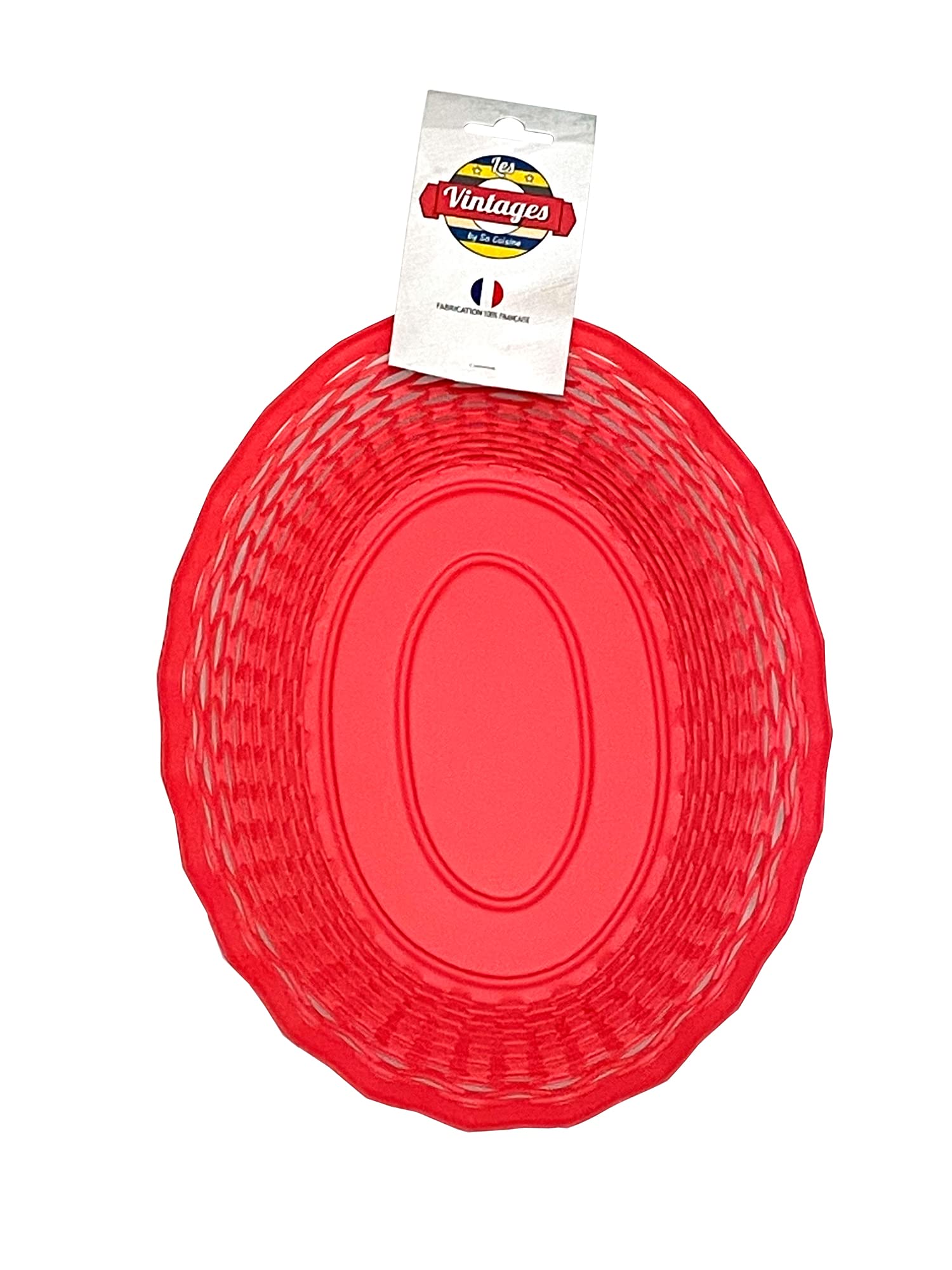 Premium Stainless Steel Oval Bread Basket - 12 x 9.5 Inch French-Made Serving Tray for Bread, Pastries, Fruits & Cheese | Rustproof & Elegant Fuchsia Design | Perfect for Dining, Picnics & Party Food Display