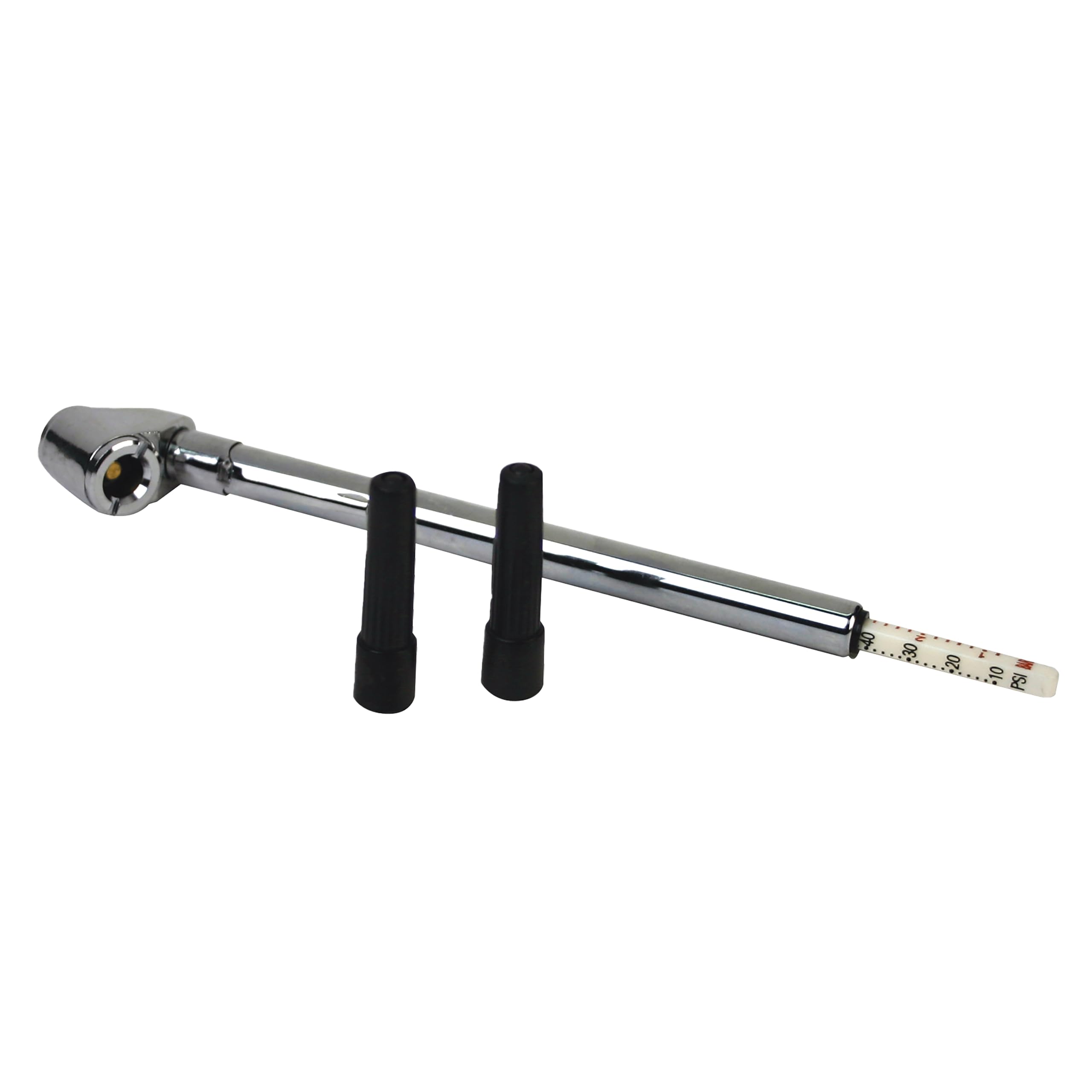 Dual Head Pencil Tire Gauge 10-120 PSI with Valve Extensions - Accurate Air Pressure Measurement for Cars, Bikes & Motorcycles