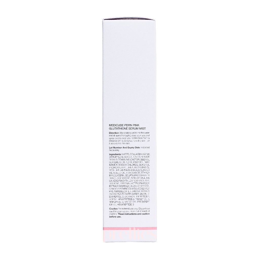 Medicube PDRN Pink Glutathione Serum Mist 100ml - Brightening & Hydrating Face Spray for Glowing Skin | Perfect for Daily Skincare Routine & On-the-Go Refreshment