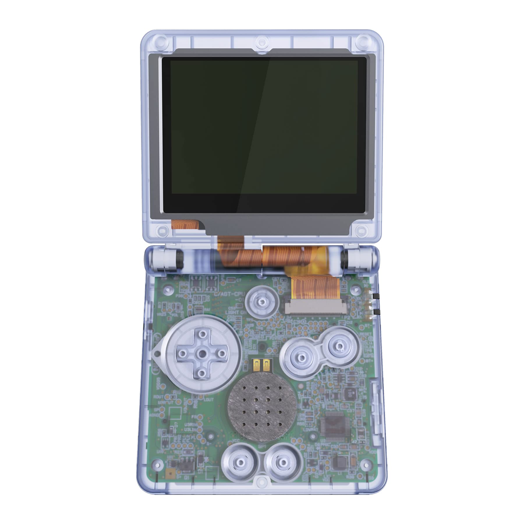 eXtremeRate Glacier Blue Custom Replacement Housing Shell for Gameboy Advance SP GBA SP - Compatible with IPS & Standard LCD Screens - DIY Console Modding Kit - Perfect for Gaming Enthusiasts & Retro Console Collectors