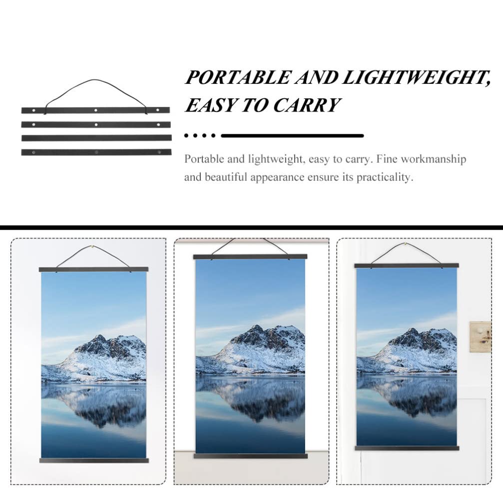 FOMIYES 4-Pack Magnetic Poster Hanger Frames - Multi-Function Sign Stand & Scroll Poster Accessories for Home, Office, and Retail Displays - Perfect for Wall Decor, Advertising, and Art Exhibitions
