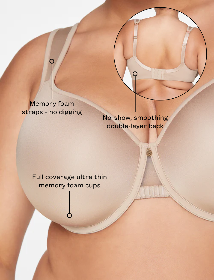 24/7® Classic Perfect Coverage Bra - Comfortable Full Support Wireless Bra for Women - Perfect for Everyday Wear, Workouts & Relaxation