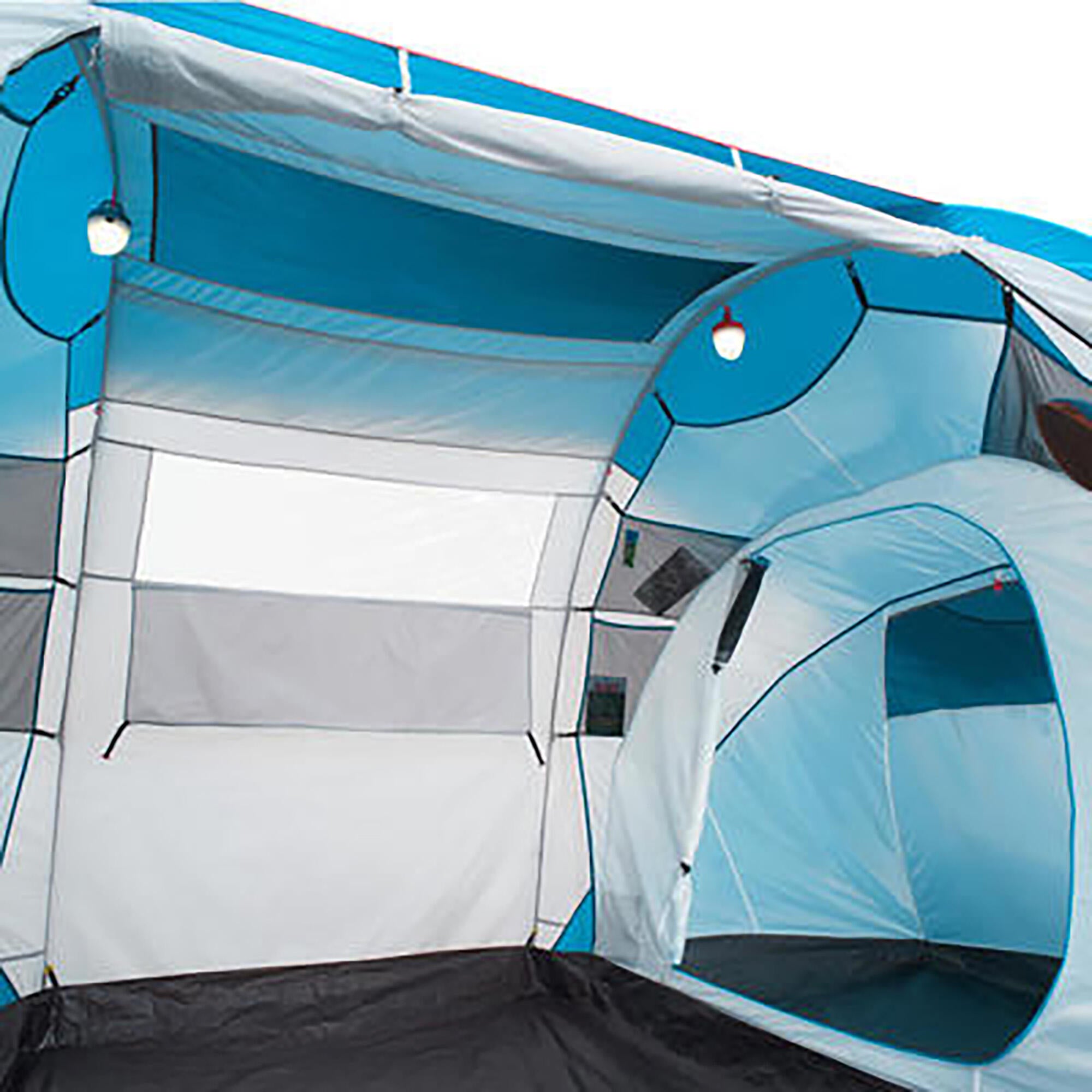 Quechua 4 Person 2 Room Family Camping Tent - Waterproof Lightweight for Outdoor Adventures, Hiking & Backpacking - Factory Seconds