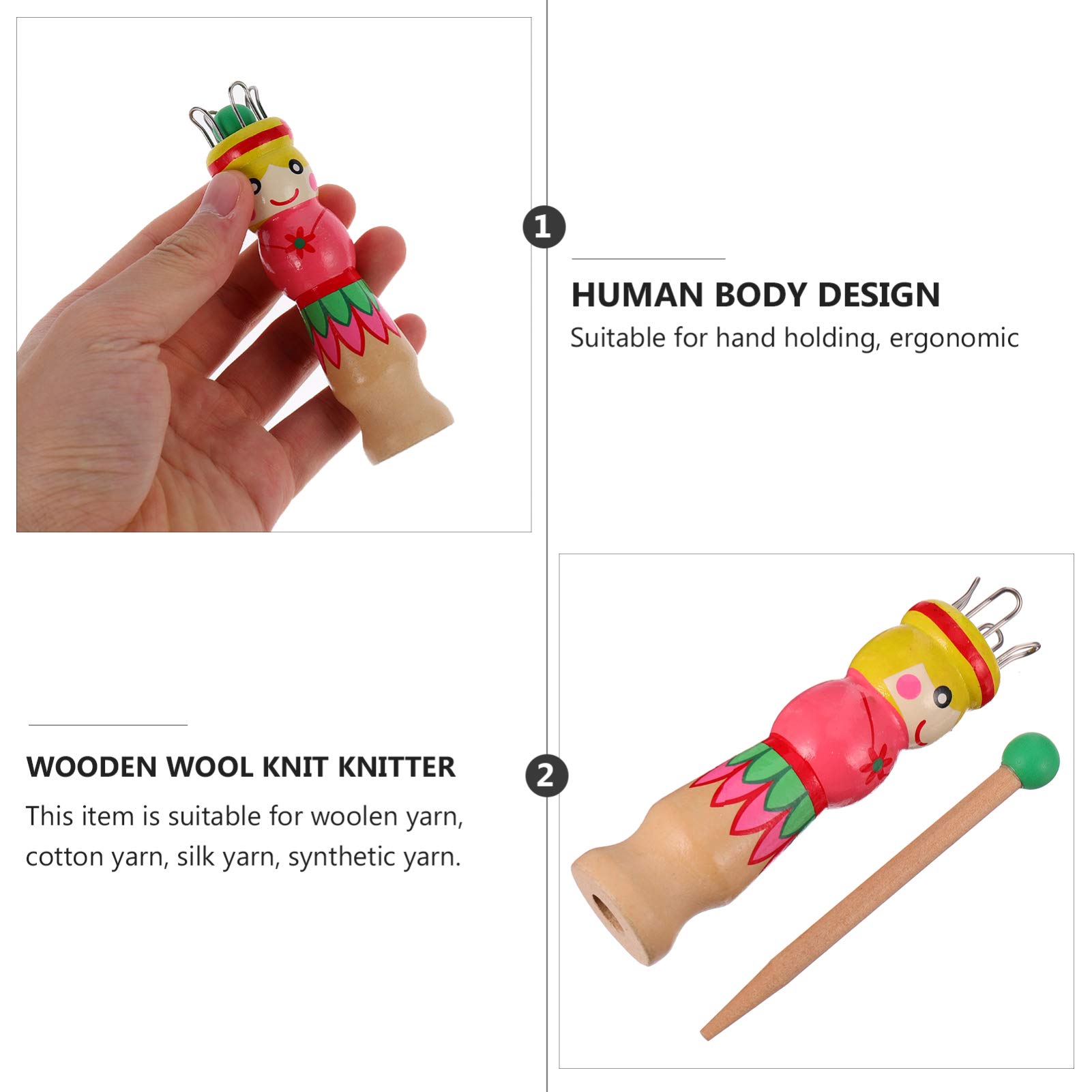 DIY Wooden Knitting Doll Kit - Handmade Wool Knitter Toy for Kids & Adults - Creative Craft Weaving Tool for Beginners - Perfect for Home, School & Gift Giving