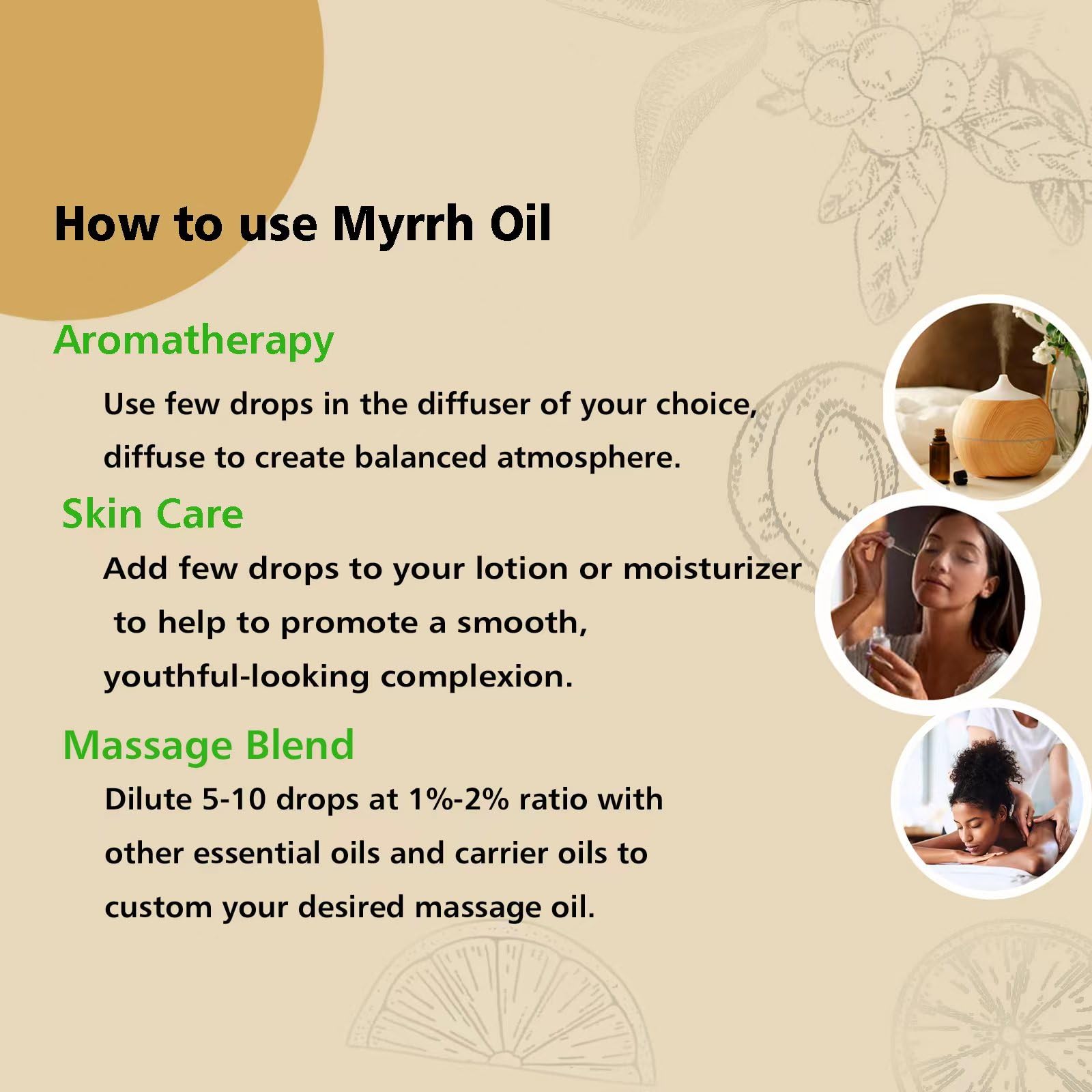 100% Pure Frankincense & Myrrh Essential Oil Set - Undiluted Therapeutic Grade for Skin Care, Hair Growth & Aromatherapy - 1 oz (2 Pack) - Perfect for Diffusers, Massage & DIY Beauty Products