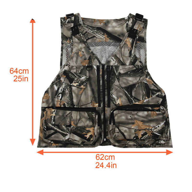Men's Tactical Hunting Vest - CS Cotton Camouflage Outdoor Gear for Training & Field Use - Durable Military Style Vest for Hunting, Airsoft & Outdoor Adventures