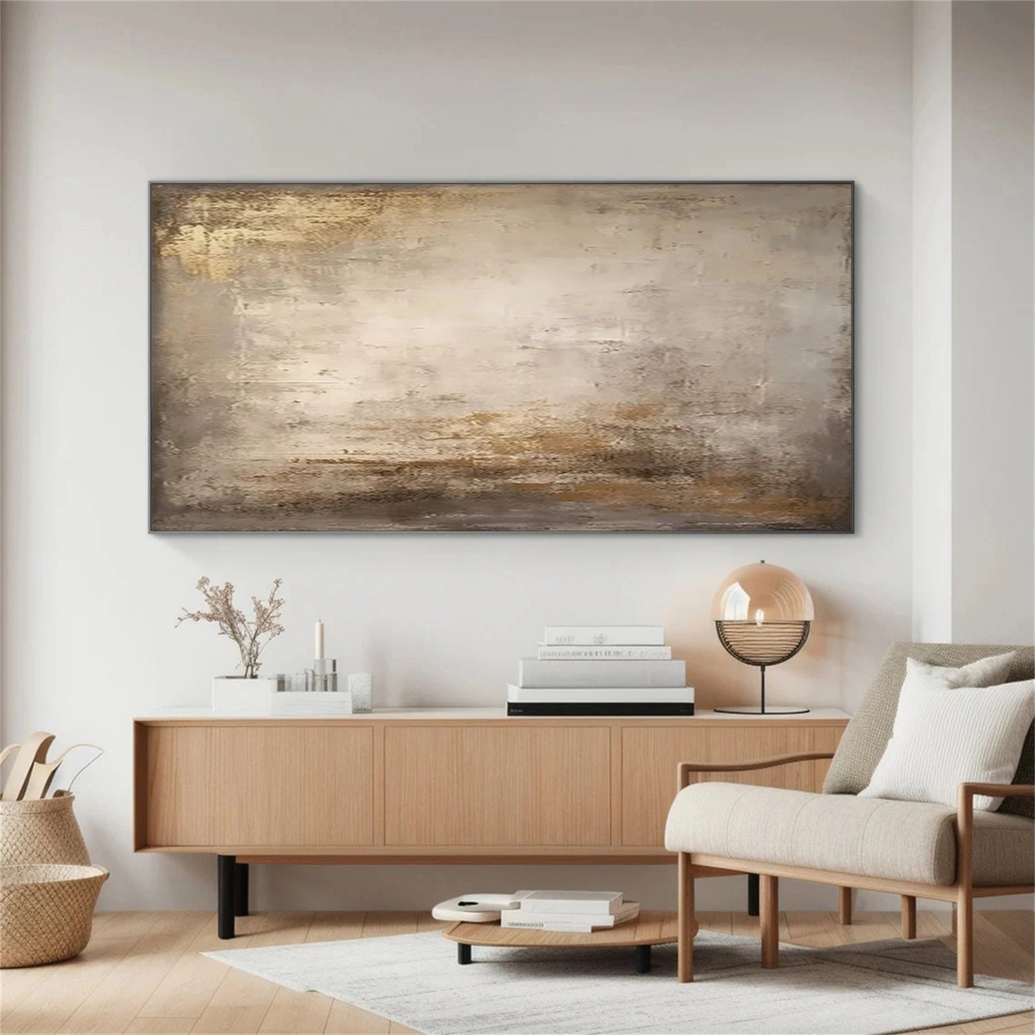 Abstract Painting #AB 306 - Modern Wall Art for Living Room, Bedroom & Office Decor | Large Canvas Artwork for Home & Office