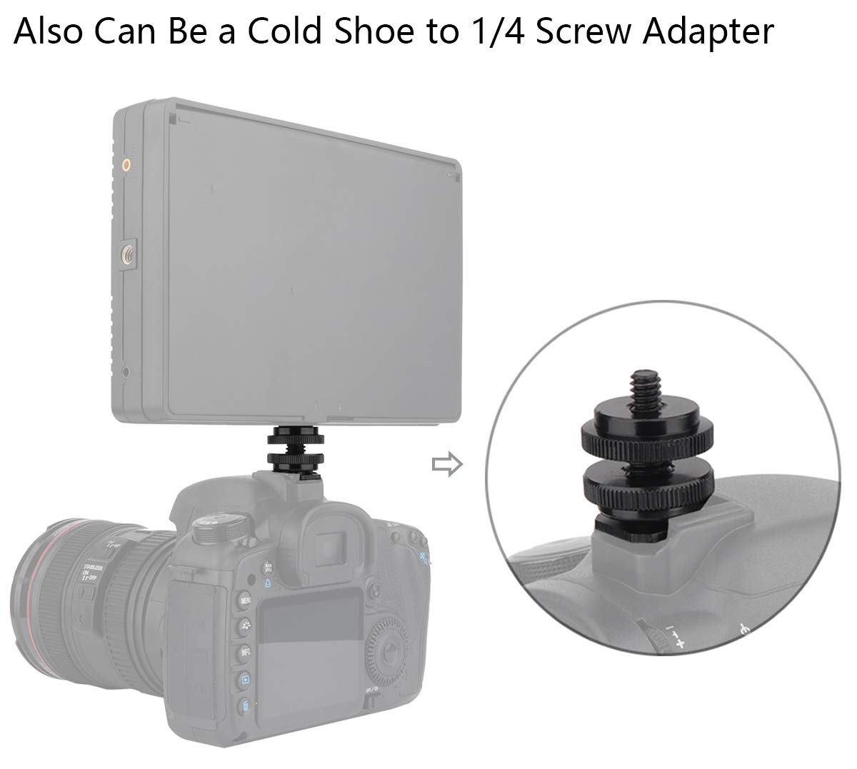 Metal Triple Hot Shoe Camera Mount Bracket for Flash, Microphone & Audio Recorder | DSLR Camera Accessory for Photography & Videography | Perfect for Studio, Outdoor & Vlogging
