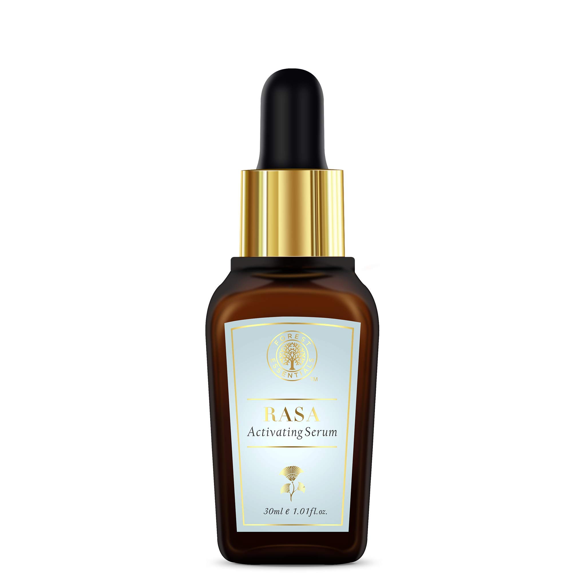 Forest Essentials Activating Serum Rasa - 30ml Anti-Aging Face Serum with Natural Ingredients for Glowing Skin | Perfect for Daily Skincare Routine & Nighttime Regimen