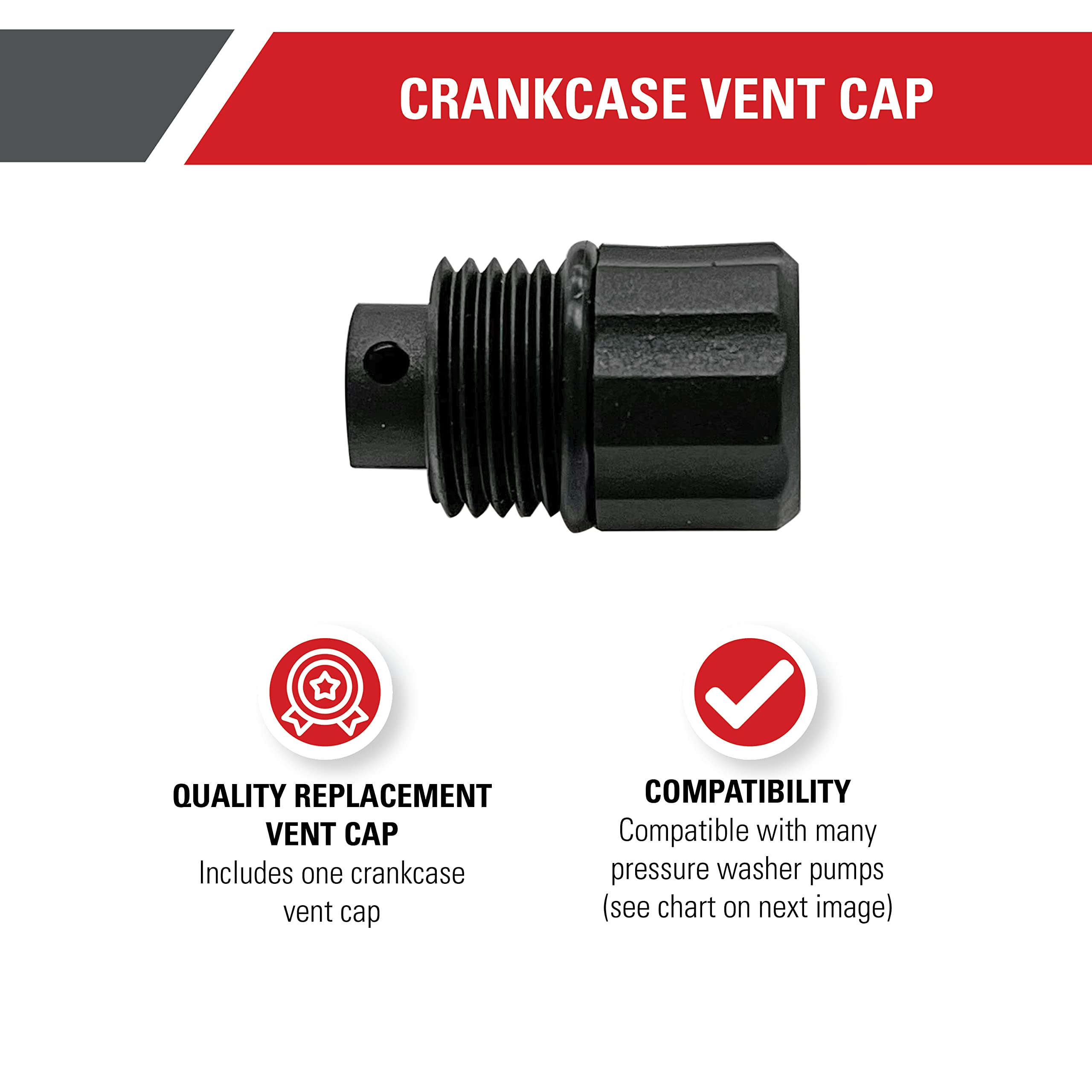 Simpson Pressure Washer Pump Vent Cap - Black for Cleaning