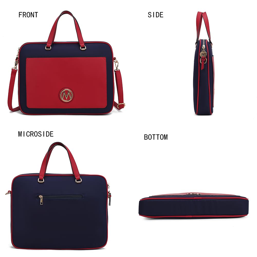 MKF Collection Lightweight 14 Inch Laptop Shoulder Bag for Women - Stylish Messenger Bag, Work Briefcase & Computer Case - Perfect for Office, Business Travel & College Use