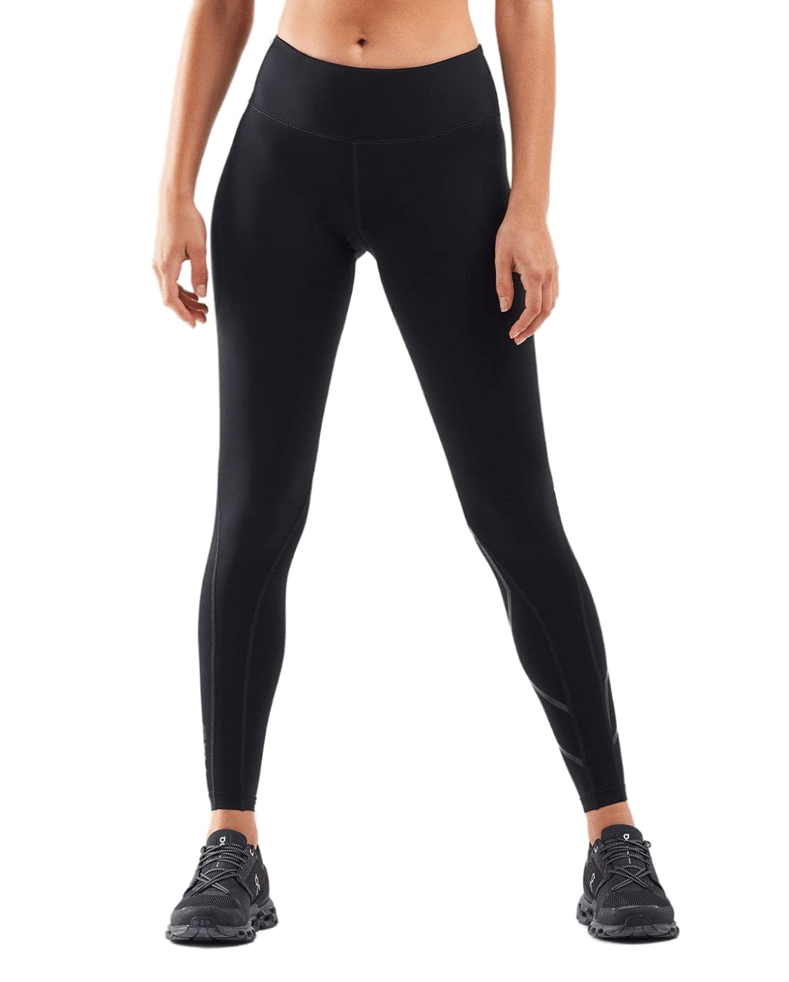 2XU Women's Ignition Mid-Rise Compression Tights - High Performance Workout Leggings for Running, Yoga & Gym Training - Moisture Wicking & Breathable Activewear